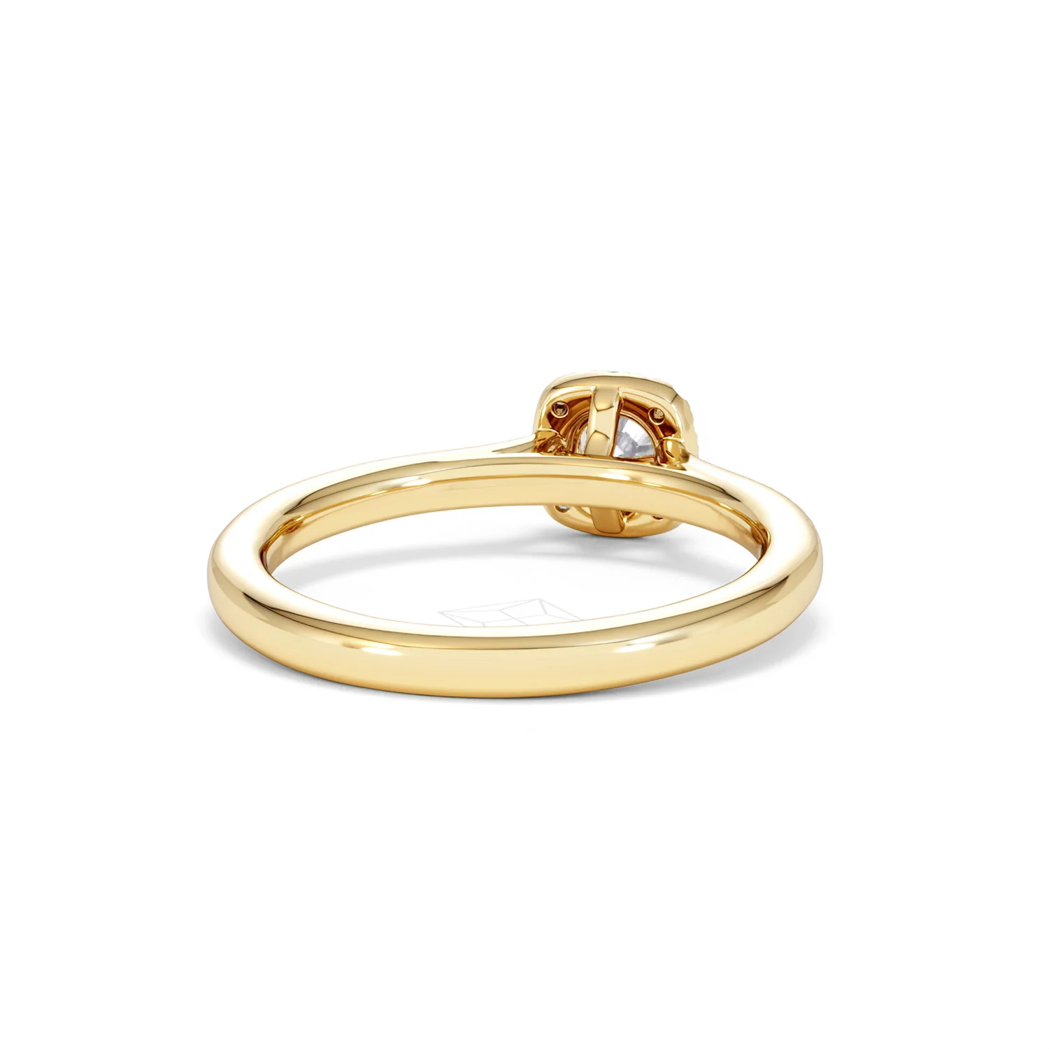 Lumia Round Cut Lab Diamond Halo Ring 0.50ct F/VS in 18K Gold Vermeil - Image 46