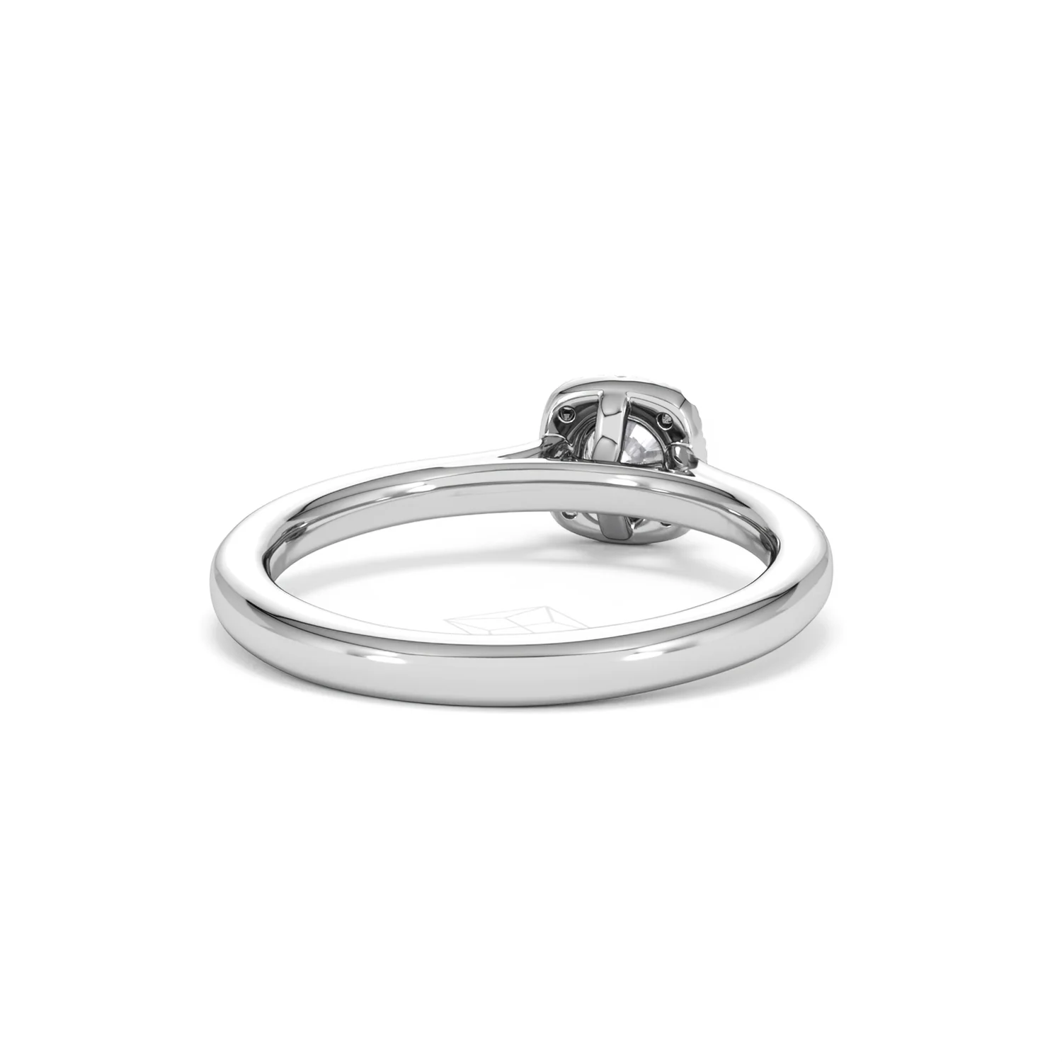 Lumia Round Cut Lab Diamond Halo Ring 0.50ct F/VS in 925 Silver - Image 46