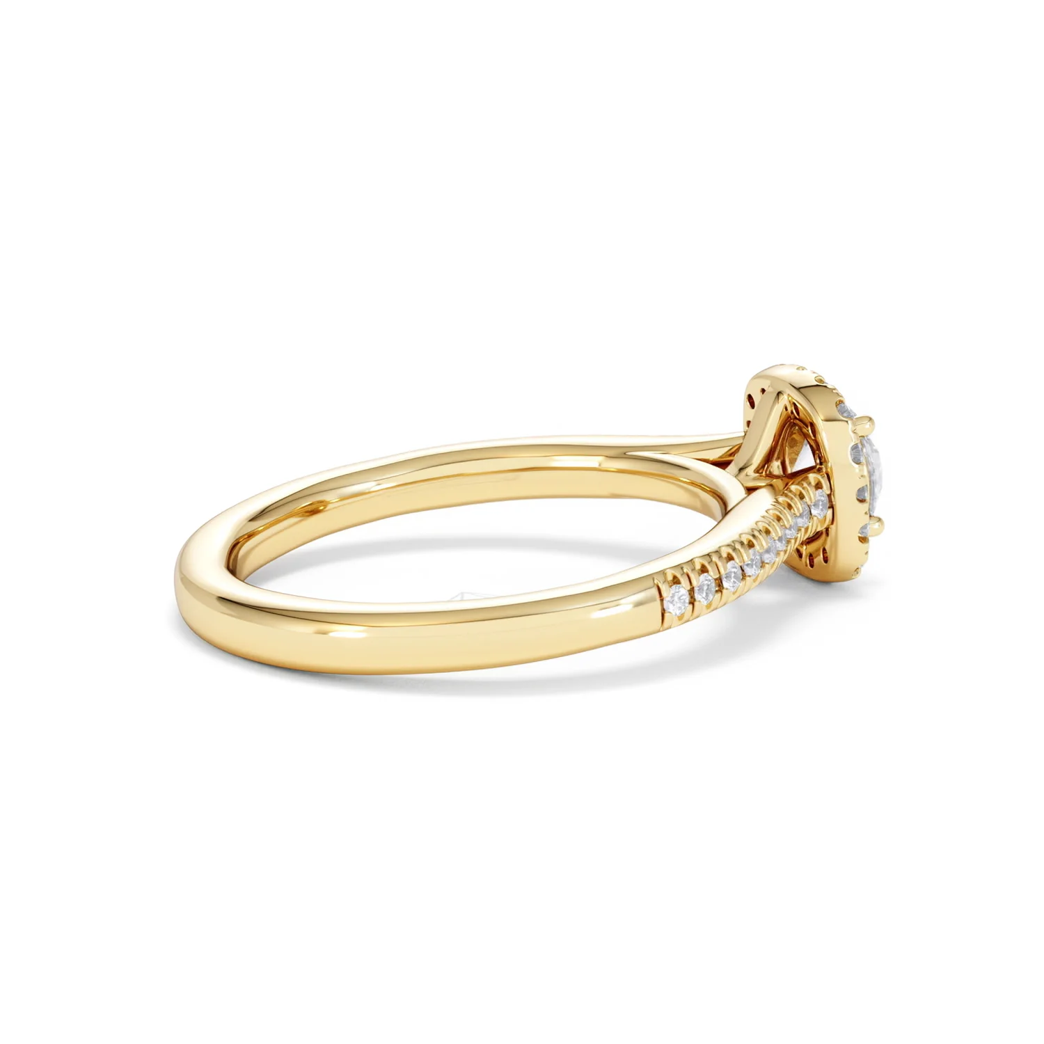 Lumia Round Cut Lab Diamond Halo Ring 0.70ct F/VS in 9K Gold - Image 35