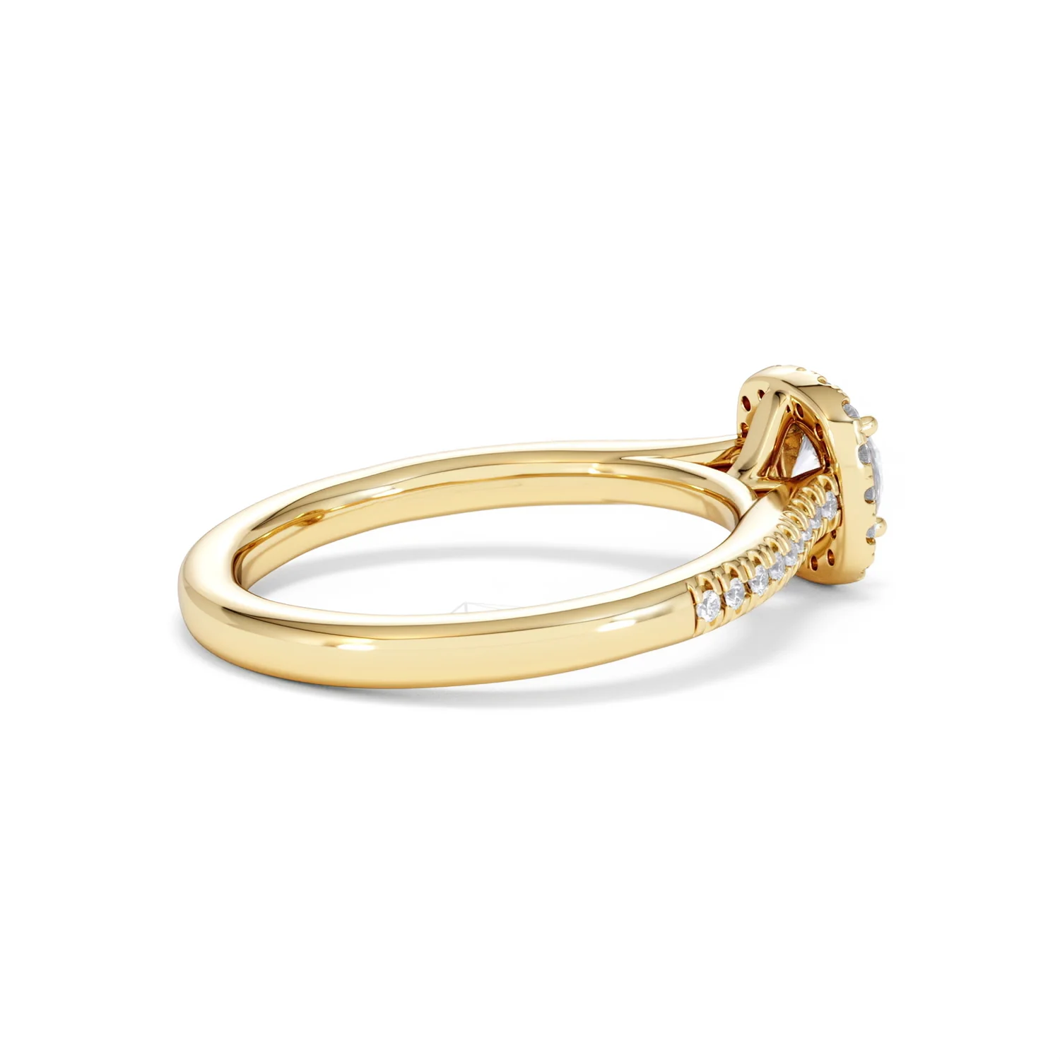 Lumia Round Cut Lab Diamond Halo Ring 0.70ct F/VS in 9K Gold - Image 36