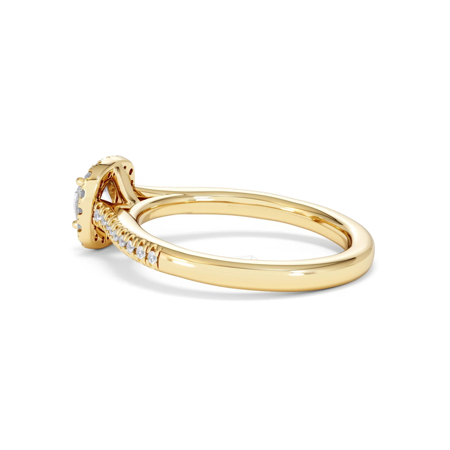 Lumia Round Cut Lab Diamond Halo Ring 0.70ct F/VS in 9K Gold - Image 64