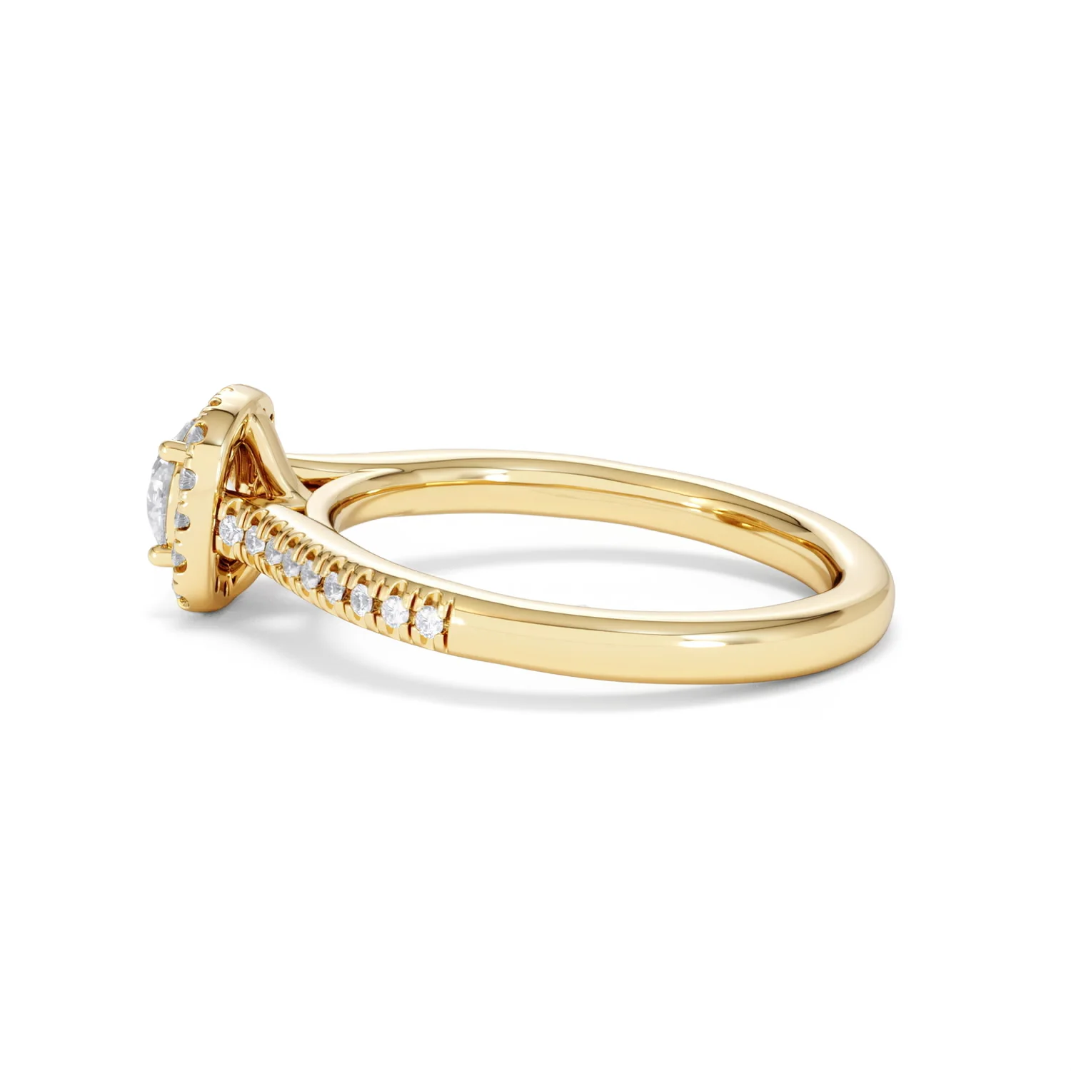 Lumia Round Cut Lab Diamond Halo Ring 0.70ct F/VS in 9K Gold - Image 67