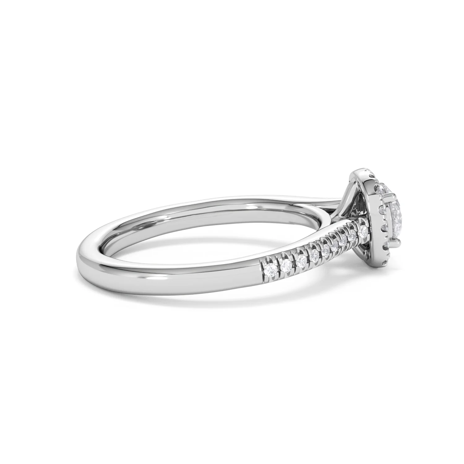 Lumia Round Cut Lab Diamond Halo Ring 0.70ct F/VS in 9K White Gold - Image 32