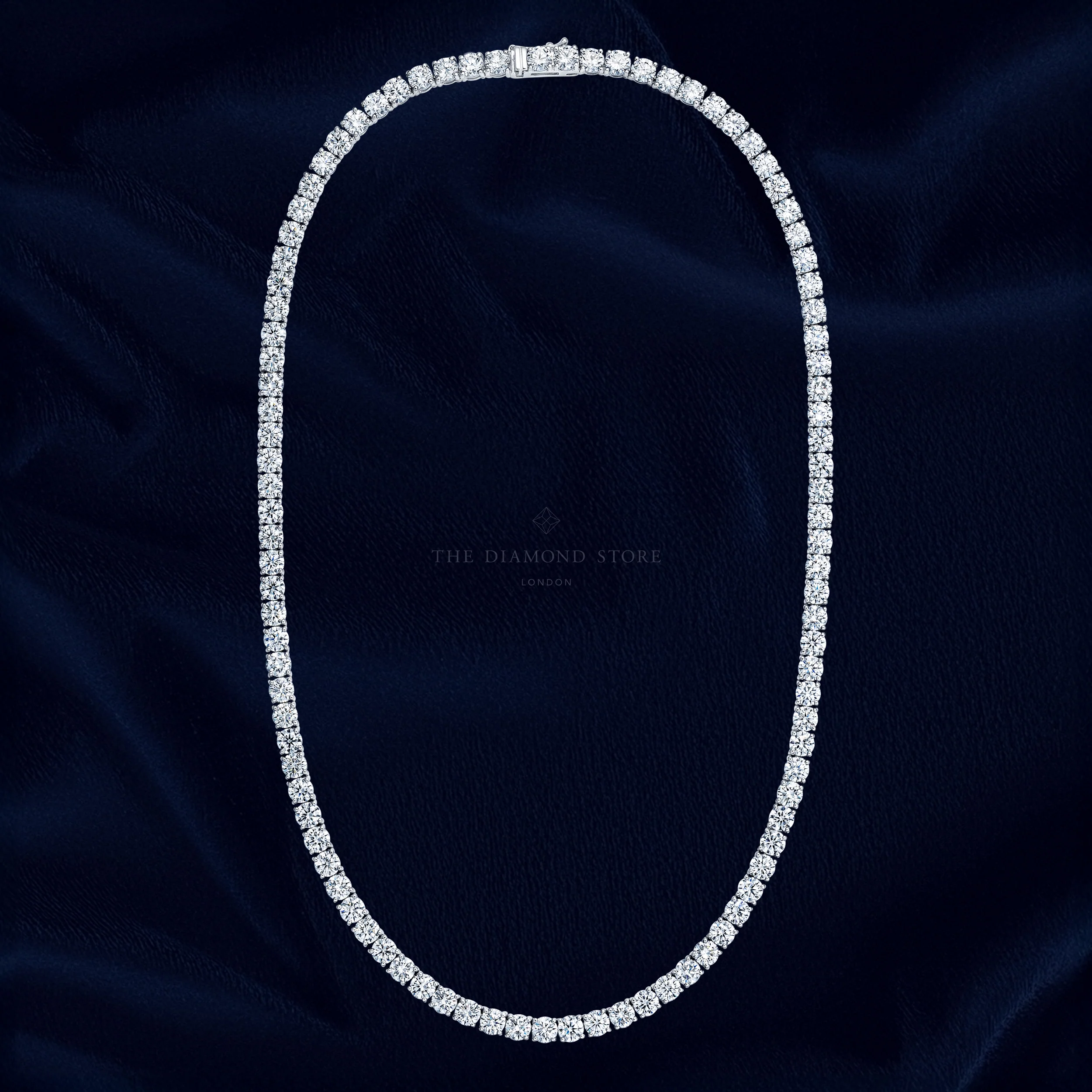 LUXE 30.00ct Lab Diamond Necklace with IGI Certified Brilliant-Cut Diamonds in 18K White Gold - Image 8