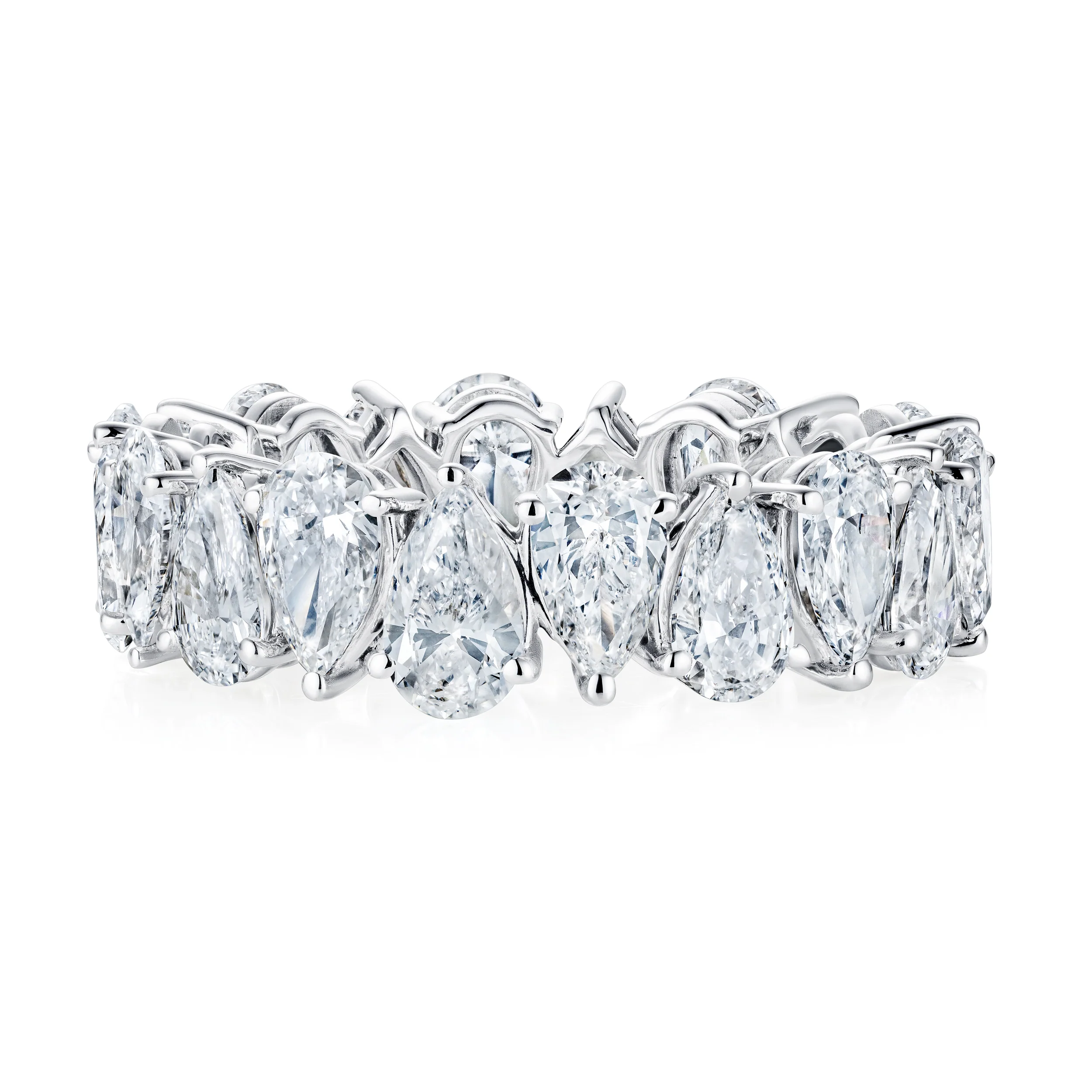 LUXE 4.00ct Lab Diamond Chloe Eternity Ring with IGI Certified Pear-Cut Diamonds in 18K White Gold - Image 6