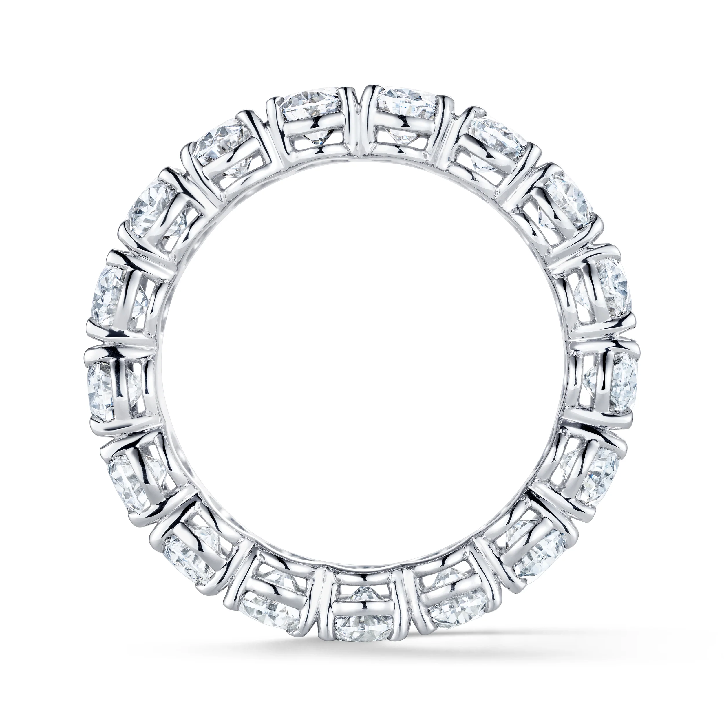 LUXE 5.00ct Lab Diamond Chloe Eternity Ring with IGI Certified Oval-Cut Diamonds in 18K White Gold - Image 3