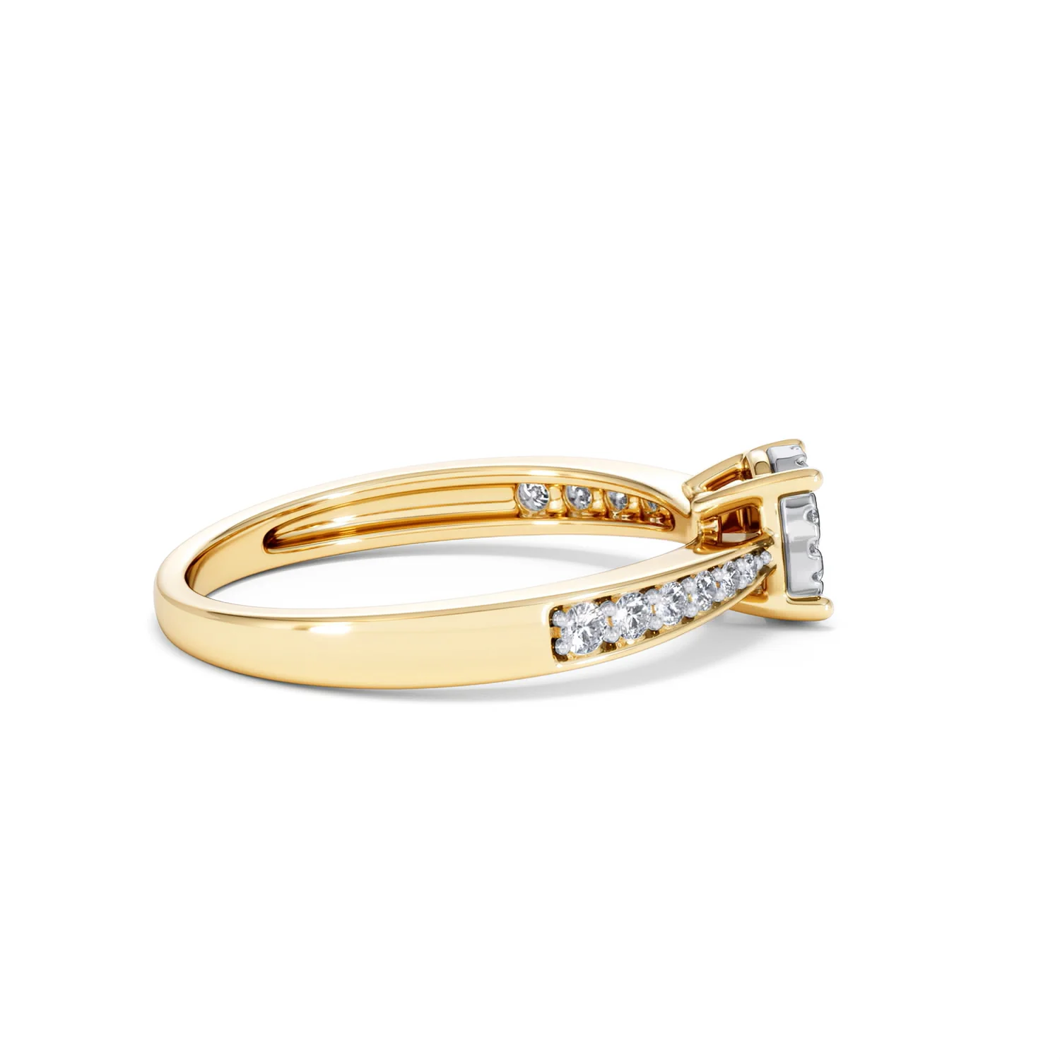 Masami Diamond Engagement Ring 0.20ct Pave Set in 9K Yellow Gold - Image 31