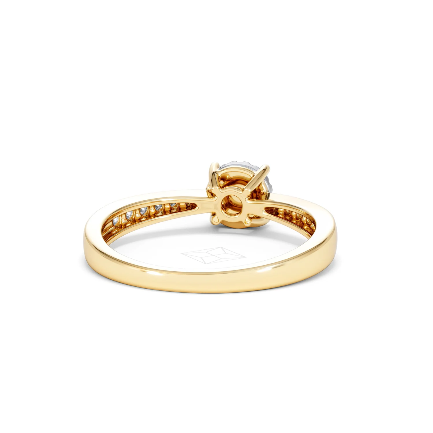 Masami Diamond Engagement Ring 0.20ct Pave Set in 9K Yellow Gold - Image 47