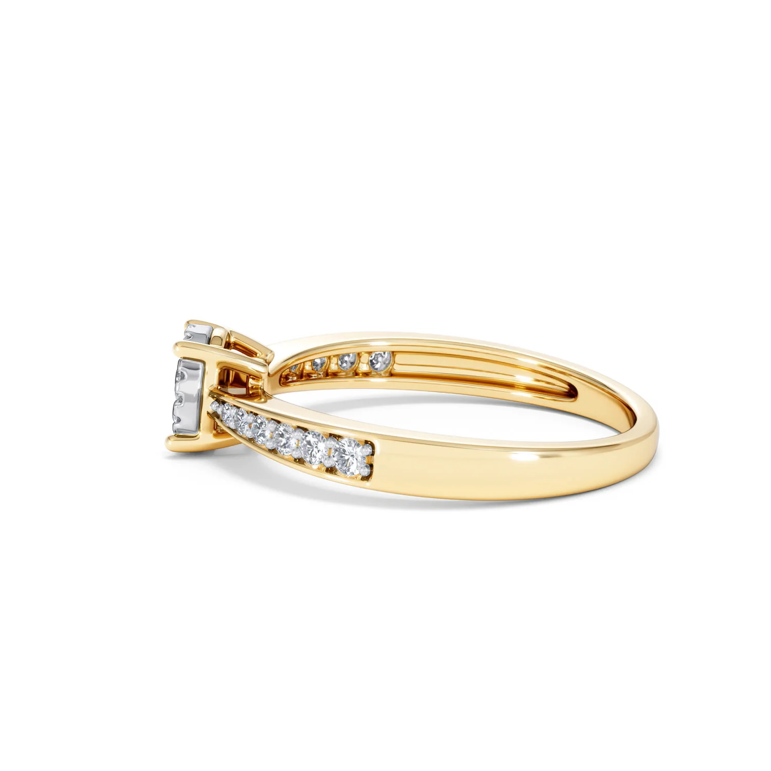 Masami Diamond Engagement Ring 0.20ct Pave Set in 9K Yellow Gold - Image 69