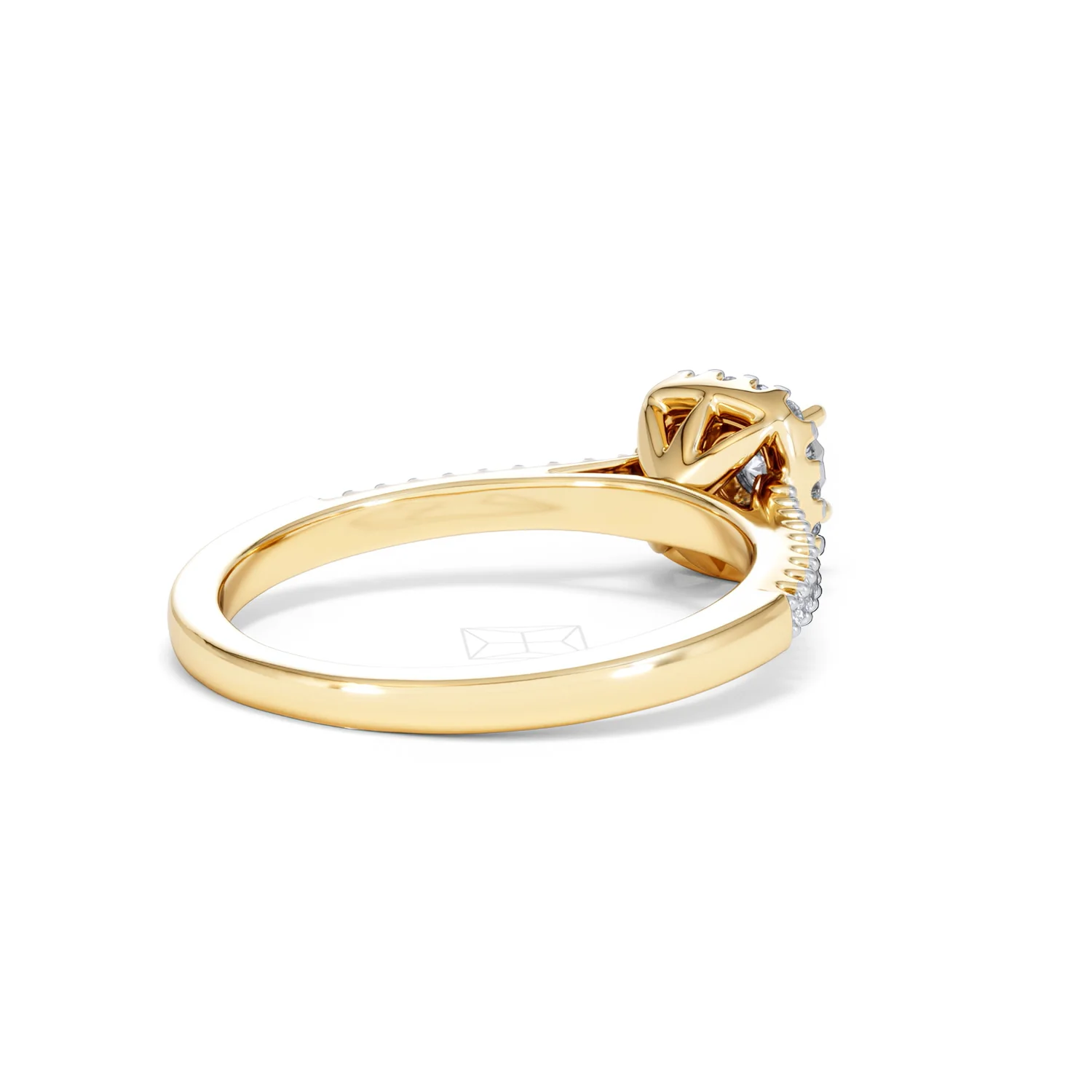 Masami Diamond Halo Engagement Ring 0.25ct Pave Set in 9K Yellow Gold - Image 41