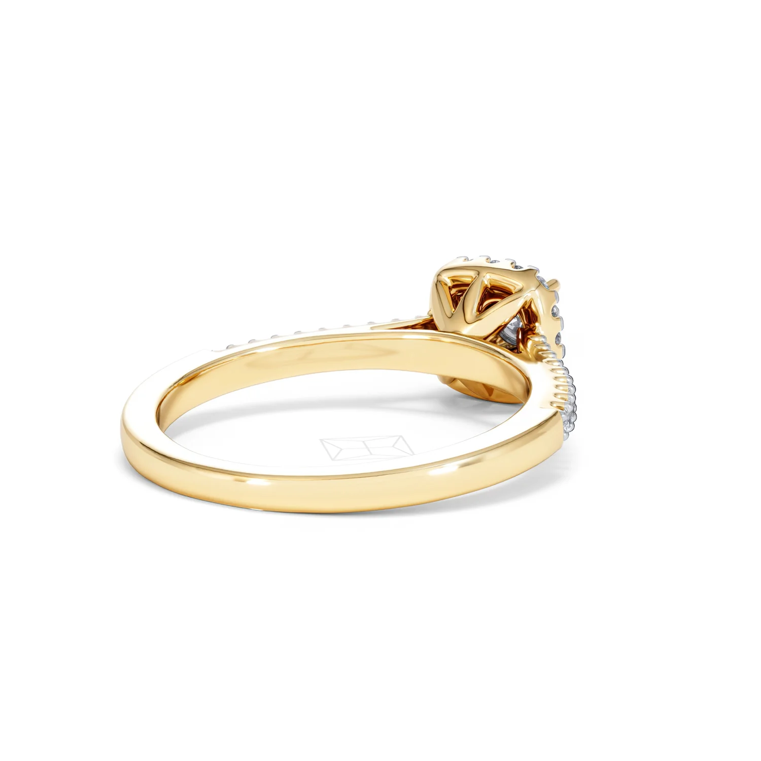 Masami Diamond Halo Engagement Ring 0.25ct Pave Set in 9K Yellow Gold - Image 42