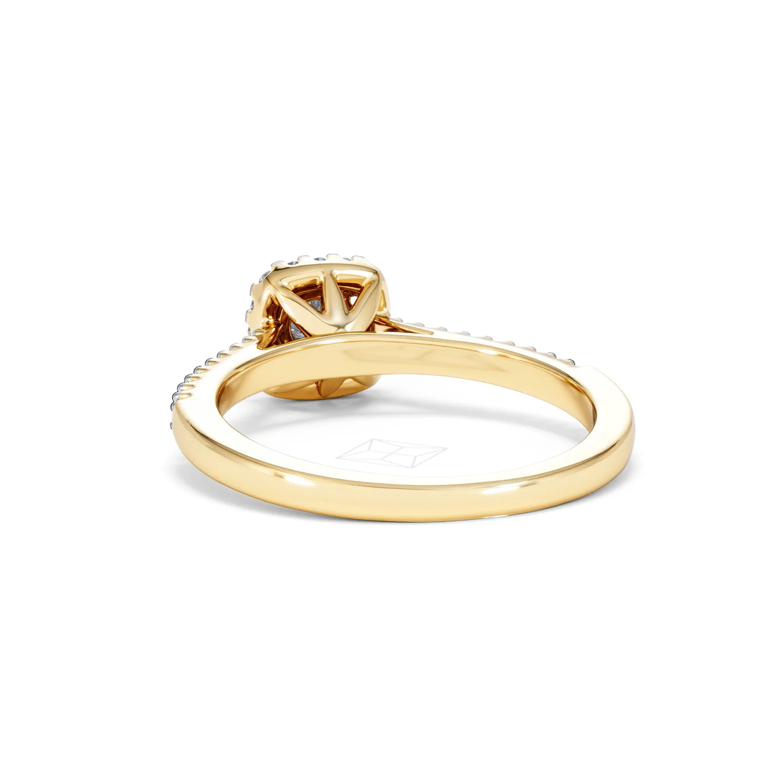 Masami Diamond Halo Engagement Ring 0.25ct Pave Set in 9K Yellow Gold - Image 54