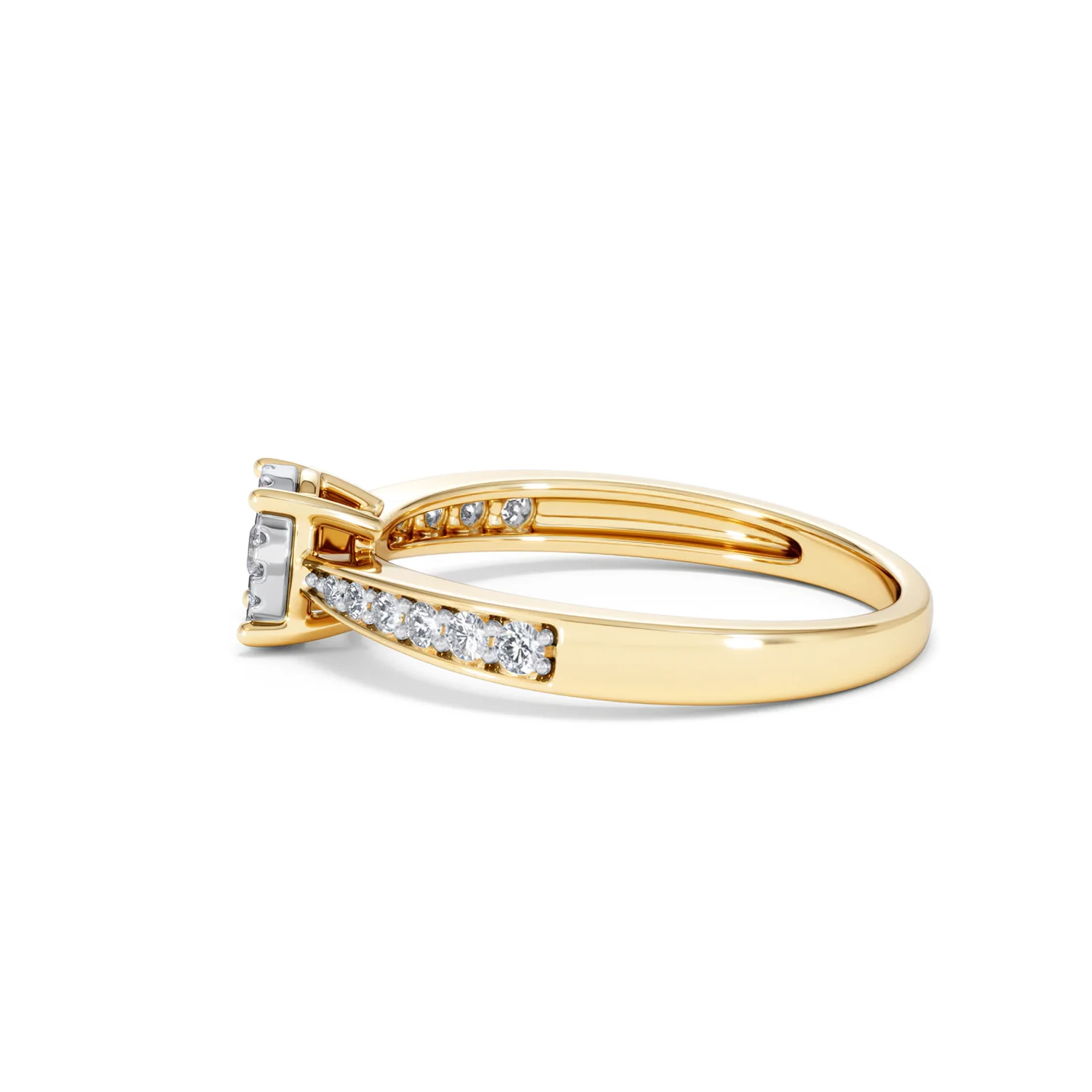 Masami Lab Diamond Engagement Ring 0.20ct Pave Set in 18K Gold Vermeil - Image 70