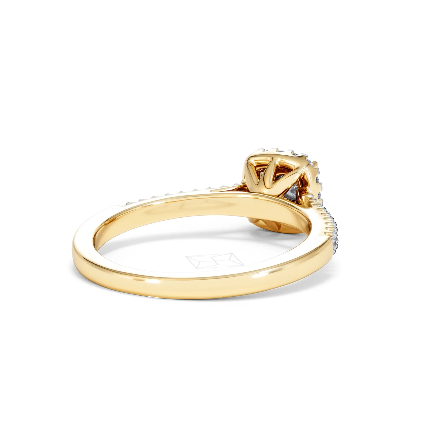 Masami Lab Diamond Halo Engagement Ring 0.25ct Pave Set in 18K Gold Vermeil - Image 43