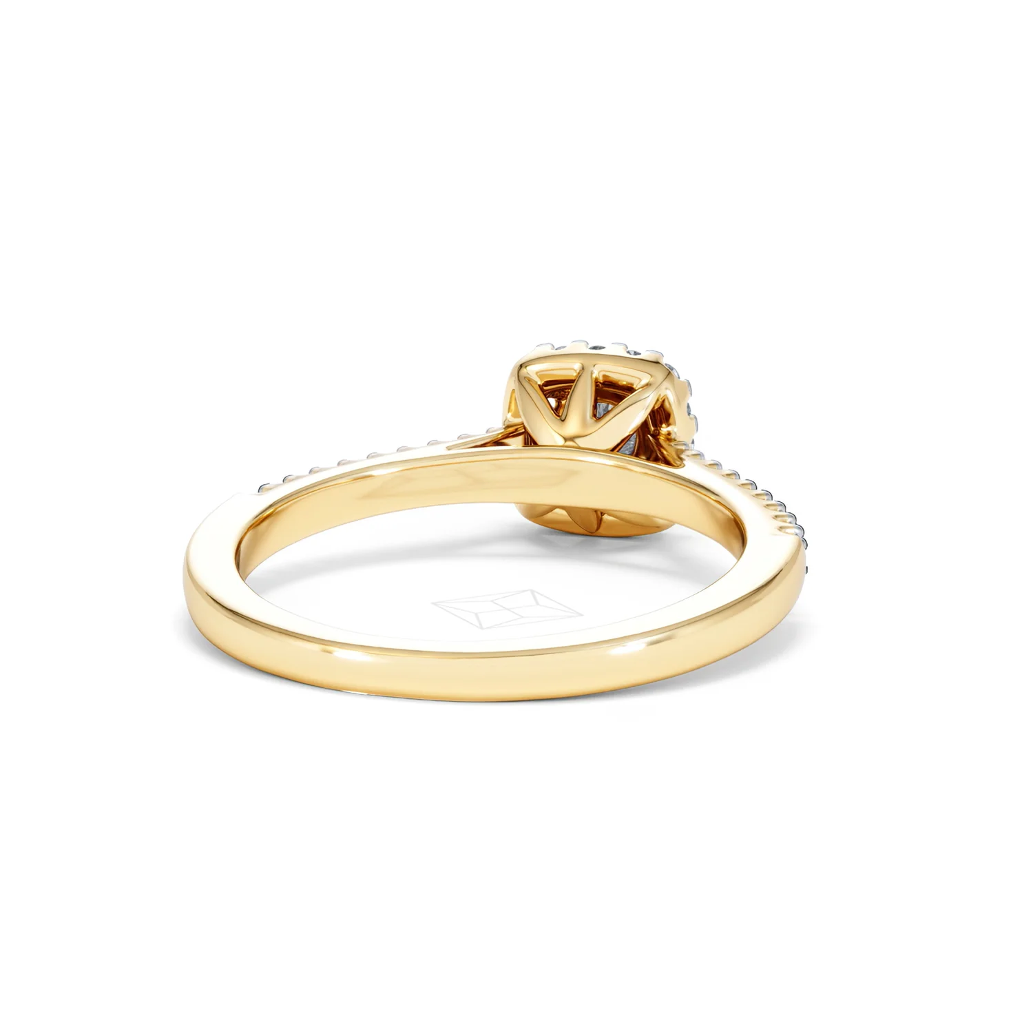 Masami Lab Diamond Halo Engagement Ring 0.25ct Pave Set in 18K Gold Vermeil - Image 46