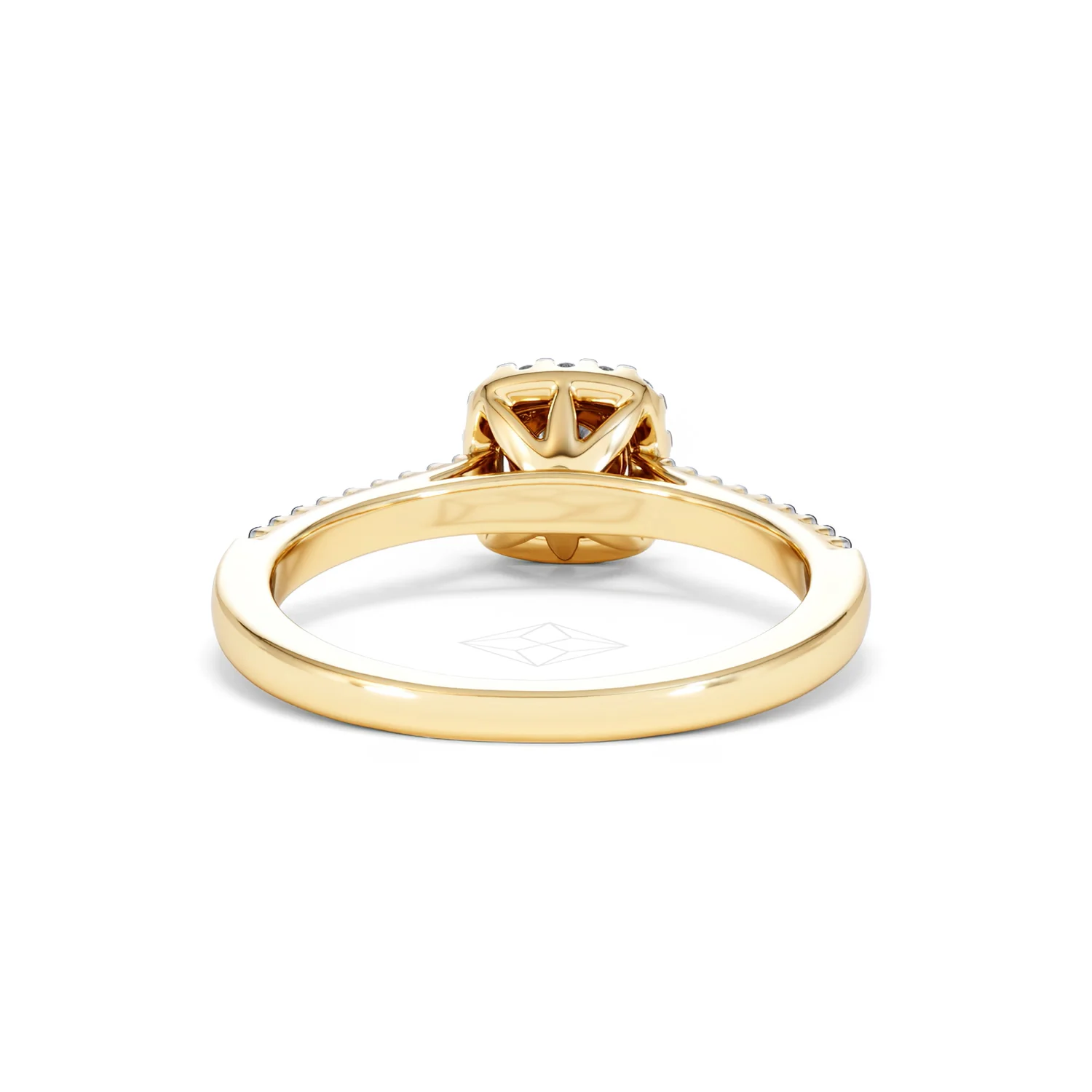 Masami Lab Diamond Halo Engagement Ring 0.25ct Pave Set in 18K Gold Vermeil - Image 49