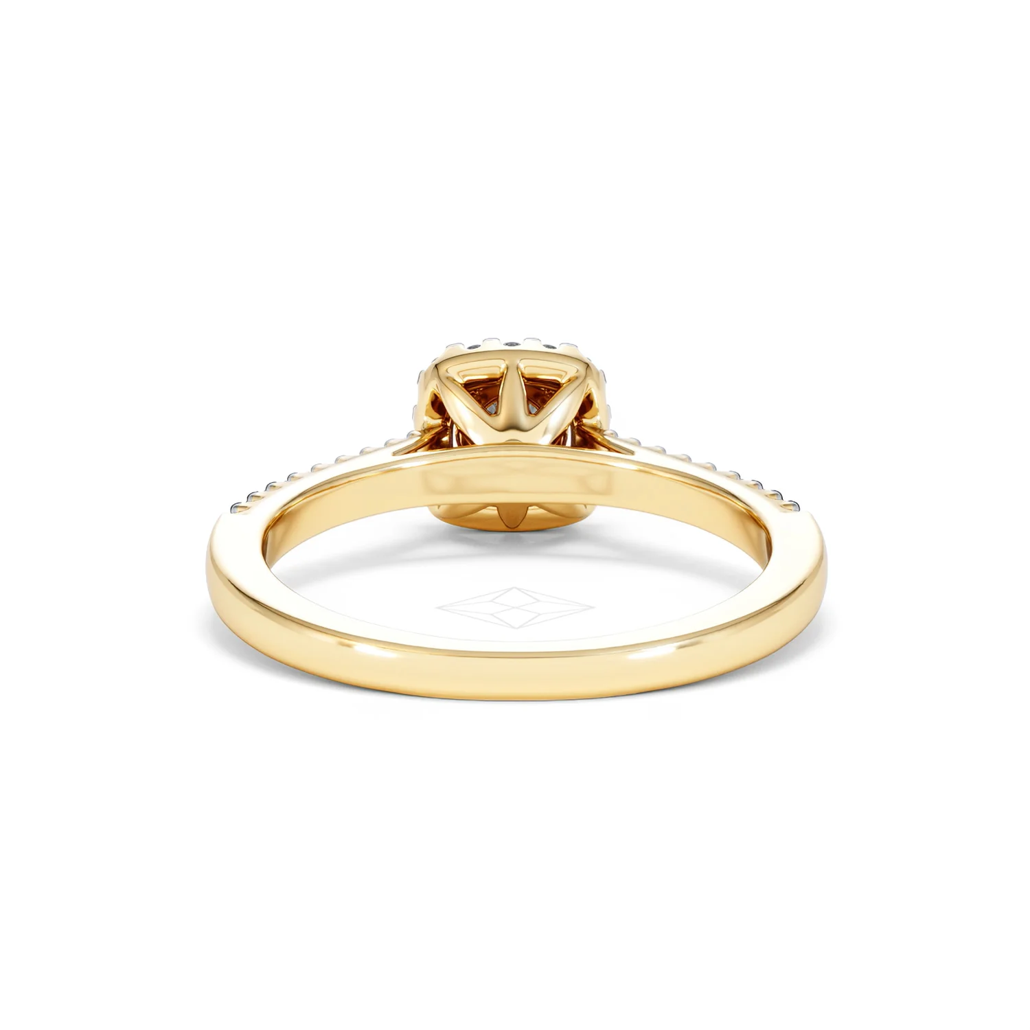 Masami Lab Diamond Halo Engagement Ring 0.25ct Pave Set in 18K Gold Vermeil - Image 50