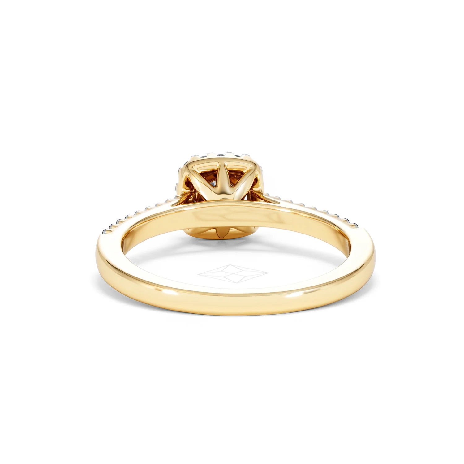 Masami Lab Diamond Halo Engagement Ring 0.25ct Pave Set in 18K Gold Vermeil - Image 51