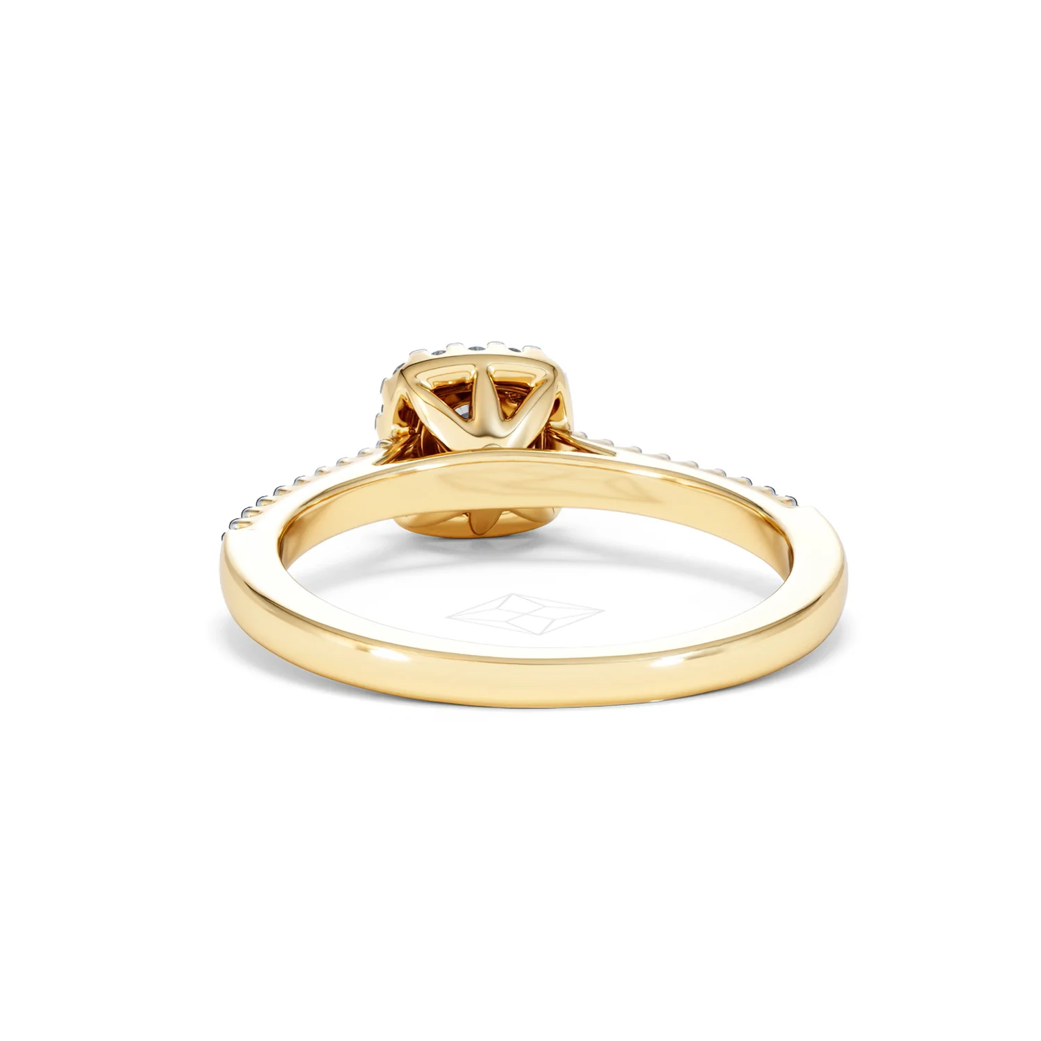 Masami Lab Diamond Halo Engagement Ring 0.25ct Pave Set in 18K Gold Vermeil - Image 52