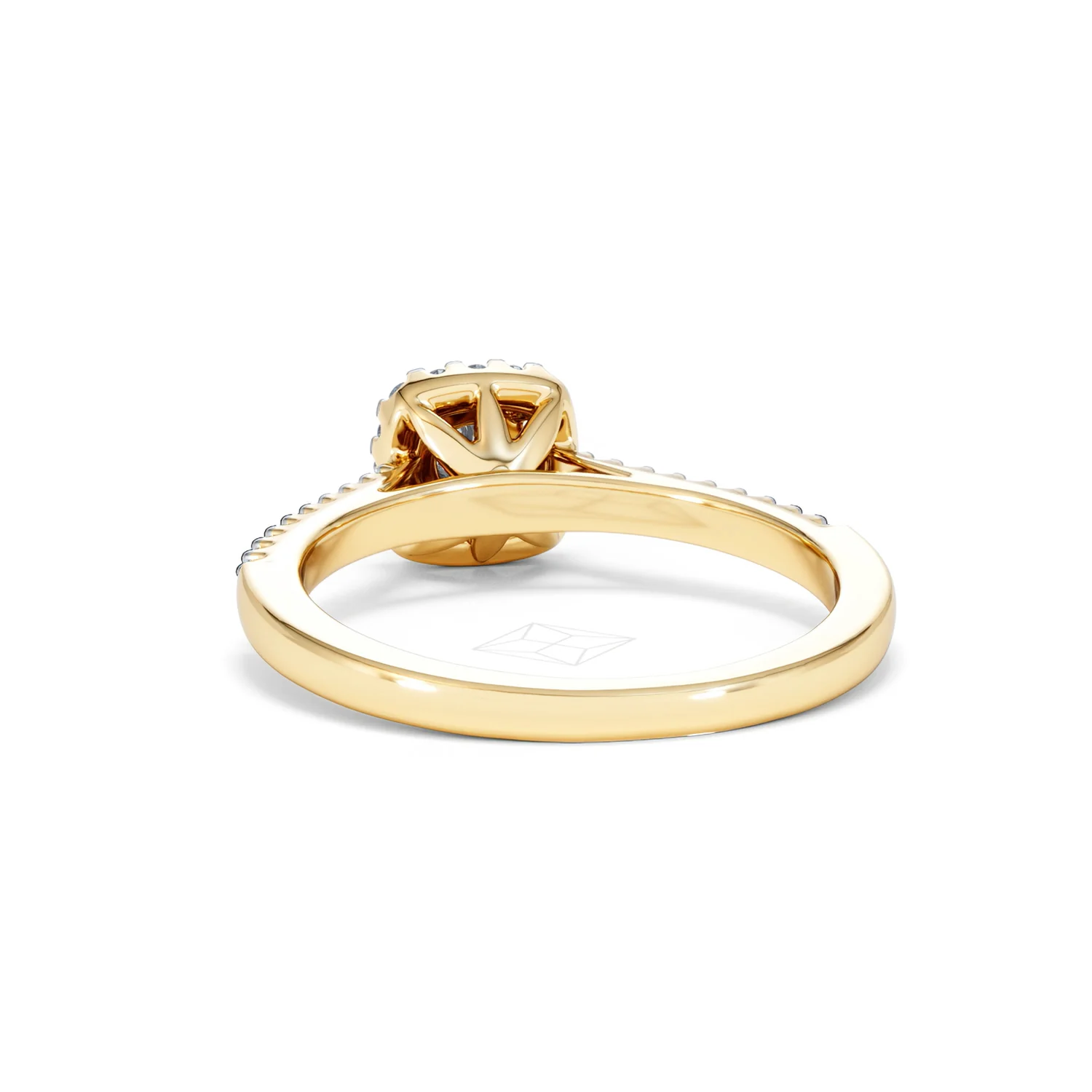 Masami Lab Diamond Halo Engagement Ring 0.25ct Pave Set in 18K Gold Vermeil - Image 53