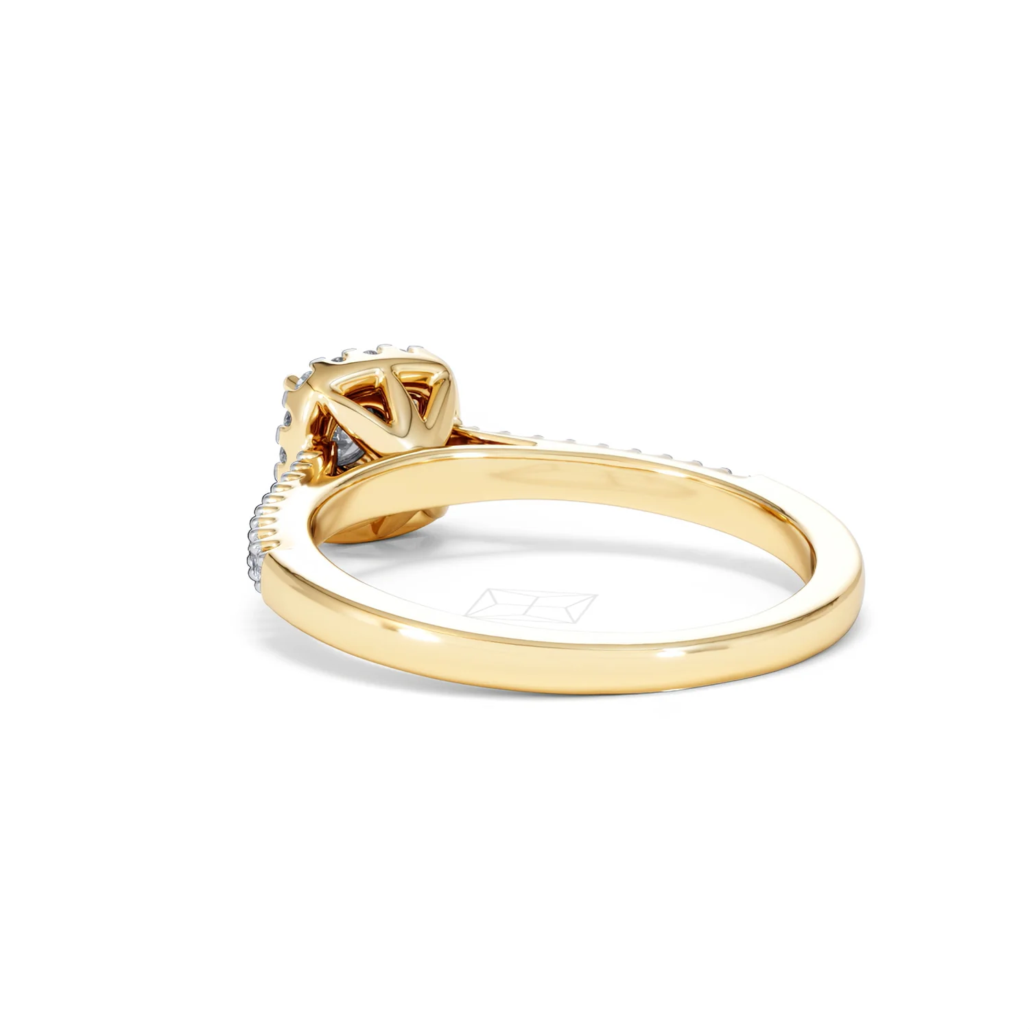 Masami Lab Diamond Halo Engagement Ring 0.25ct Pave Set in 18K Gold Vermeil - Image 57