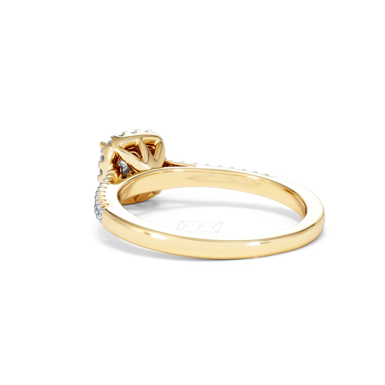 Masami Lab Diamond Halo Engagement Ring 0.25ct Pave Set in 18K Gold Vermeil - Image 58