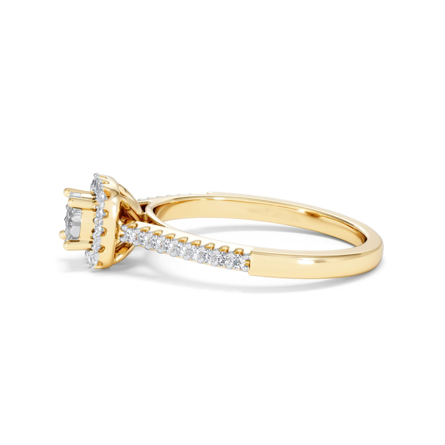 Masami Lab Diamond Halo Engagement Ring 0.25ct Pave Set in 18K Gold Vermeil - Image 72