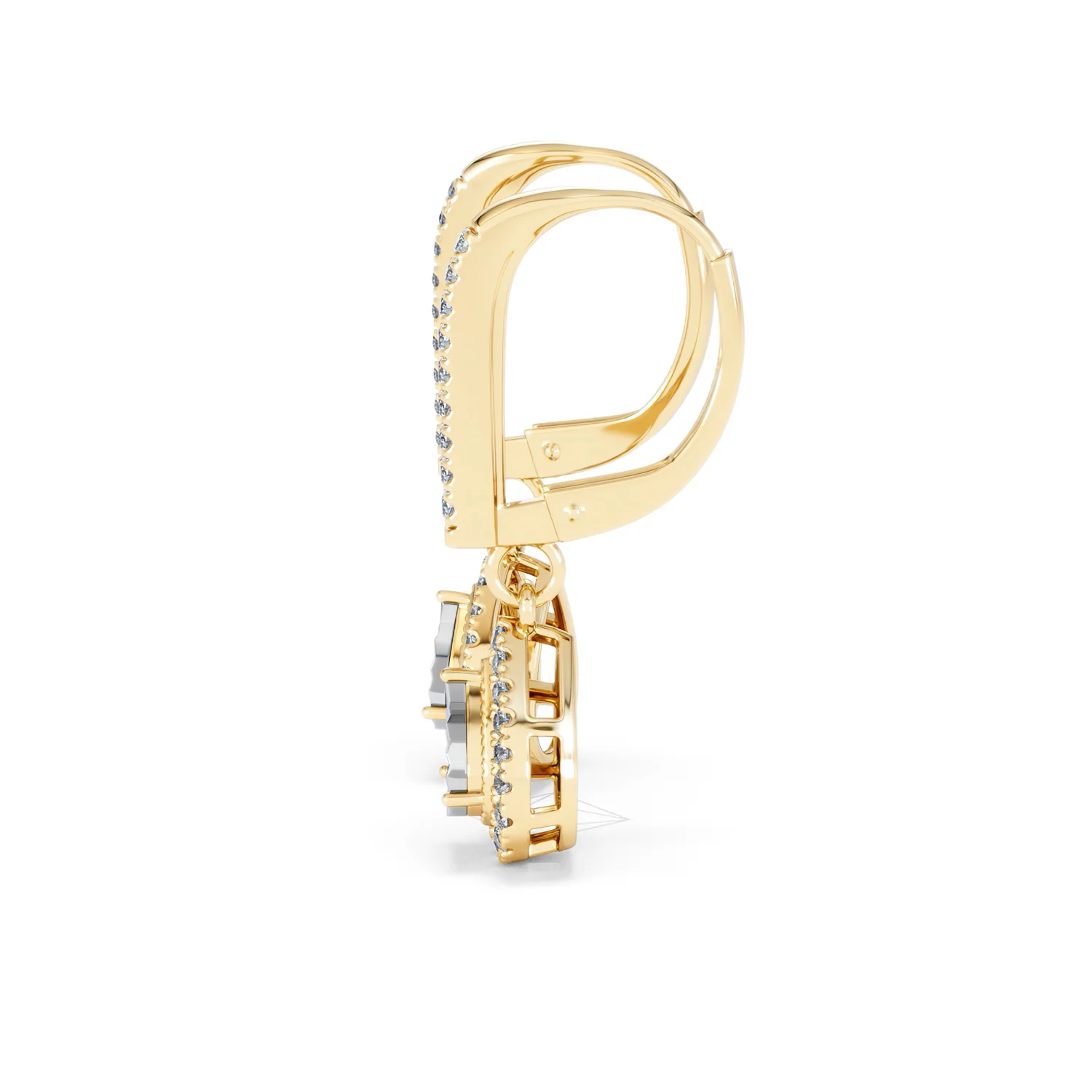 Masami Lab Diamond Pear Halo Earrings 0.20ct Pave Set in 18K Gold Vermeil - Image 69