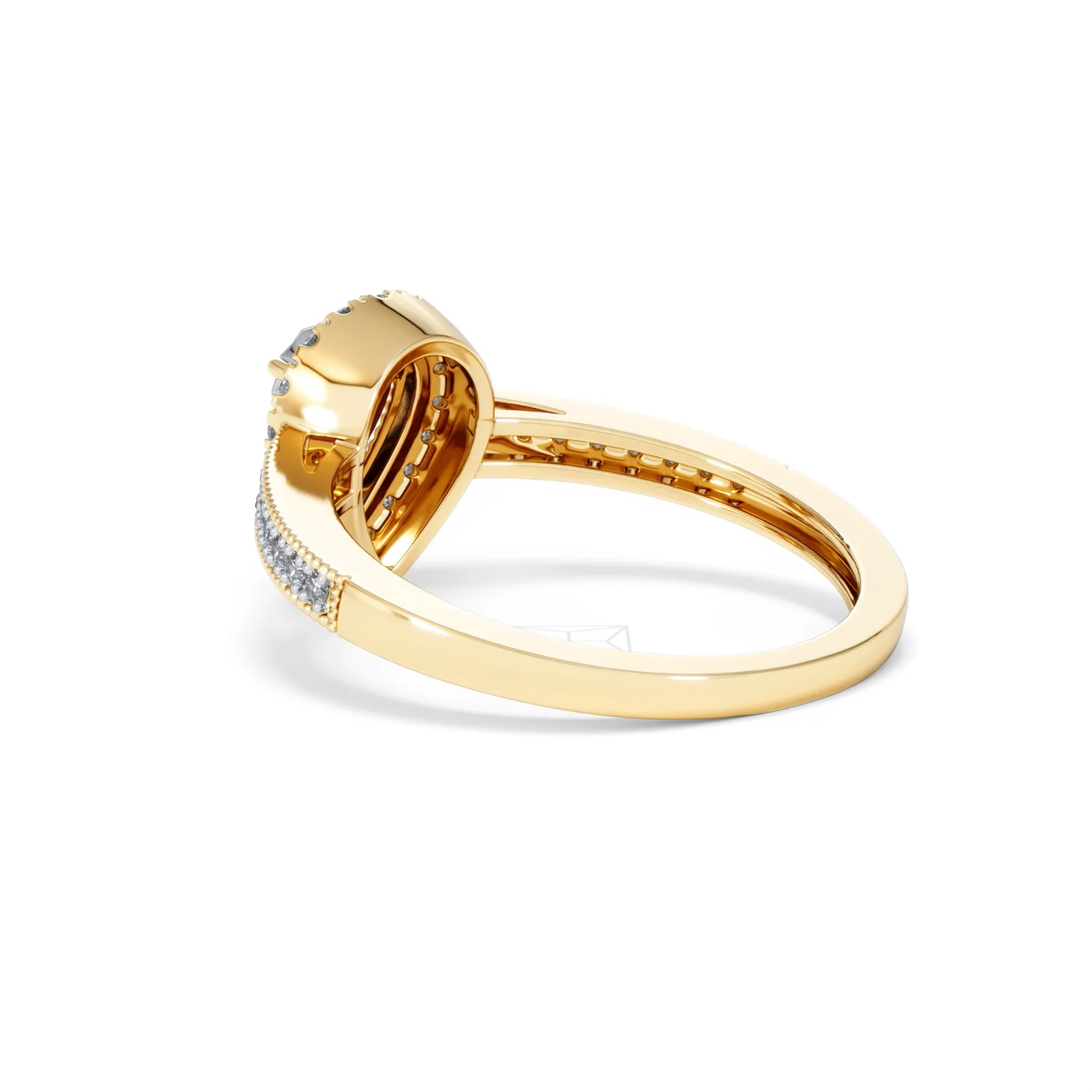 Masami Pear Shaped Pave Lab Diamond Engagement Ring 0.15ct 18K Gold Vermeil - Image 59