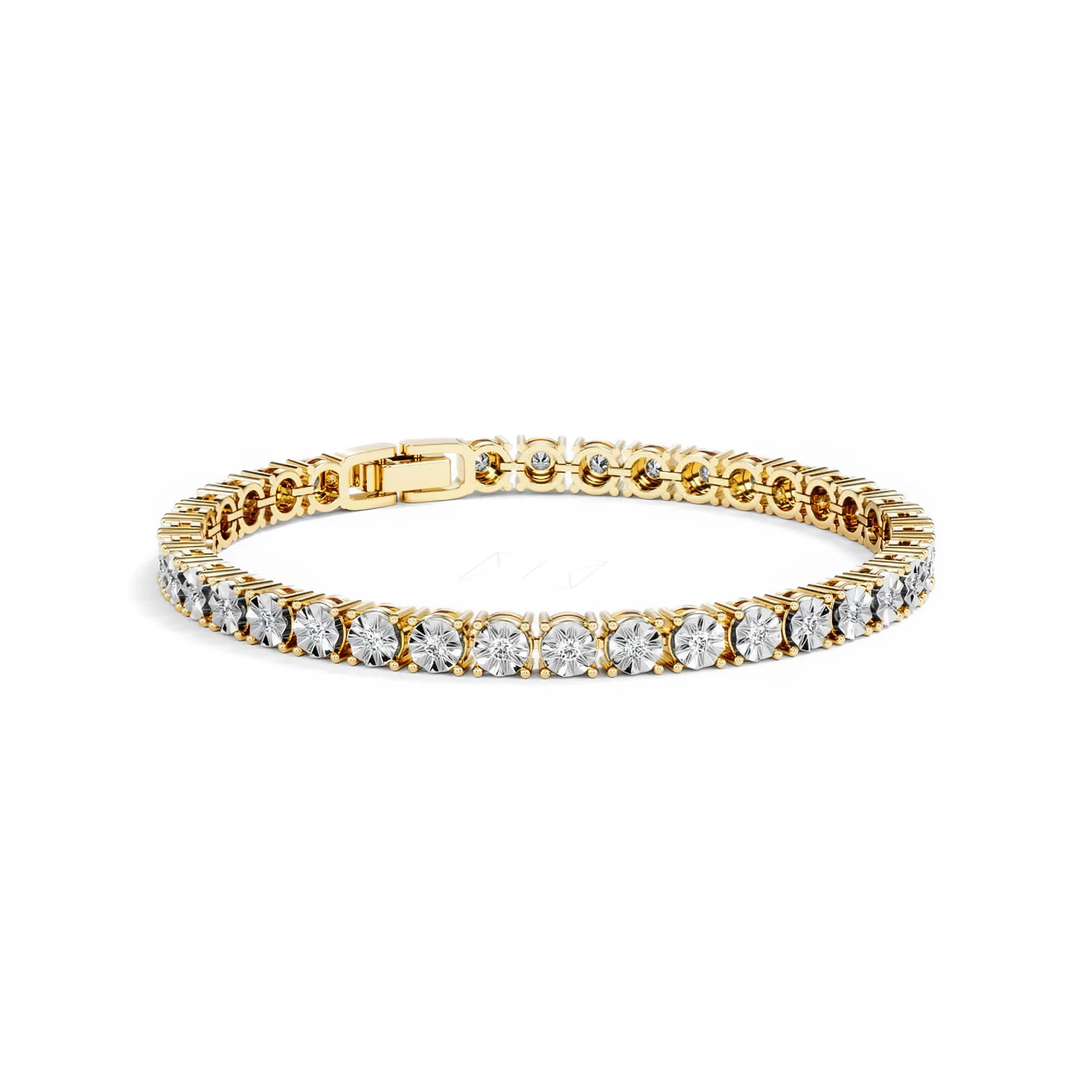 Mens Diamond 1.00ct Tennis Bracelet in 18k Gold Vermeil - Image 16