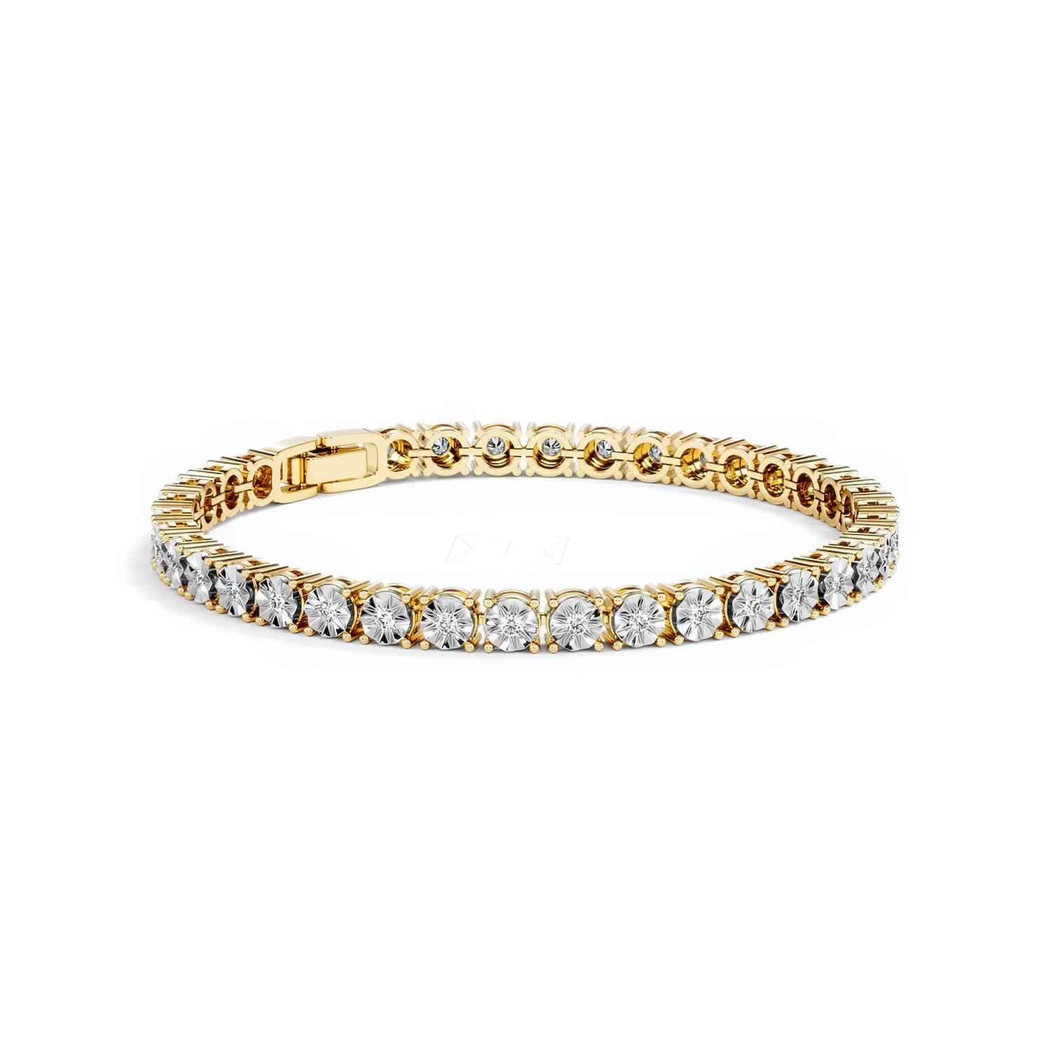 Mens Diamond 1.00ct Tennis Bracelet in 18k Gold Vermeil - Image 19