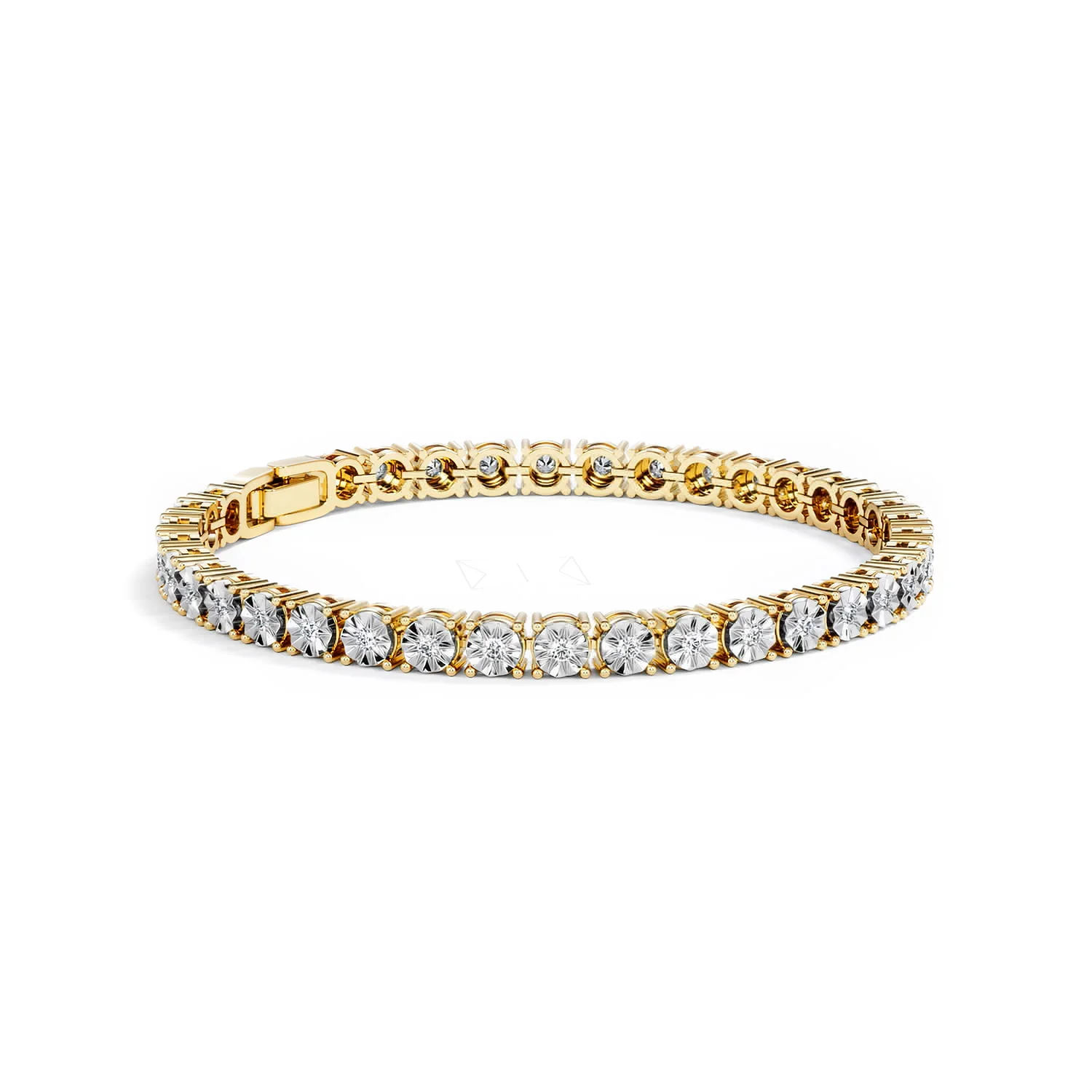 Mens Diamond 1.00ct Tennis Bracelet in 18k Gold Vermeil - Image 22