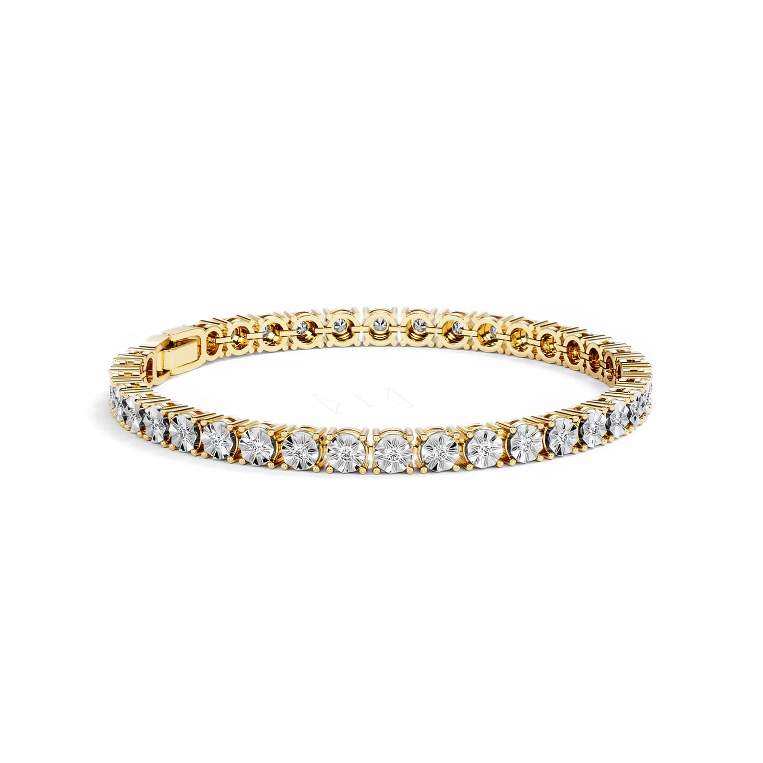 Mens Diamond 1.00ct Tennis Bracelet in 18k Gold Vermeil - Image 24