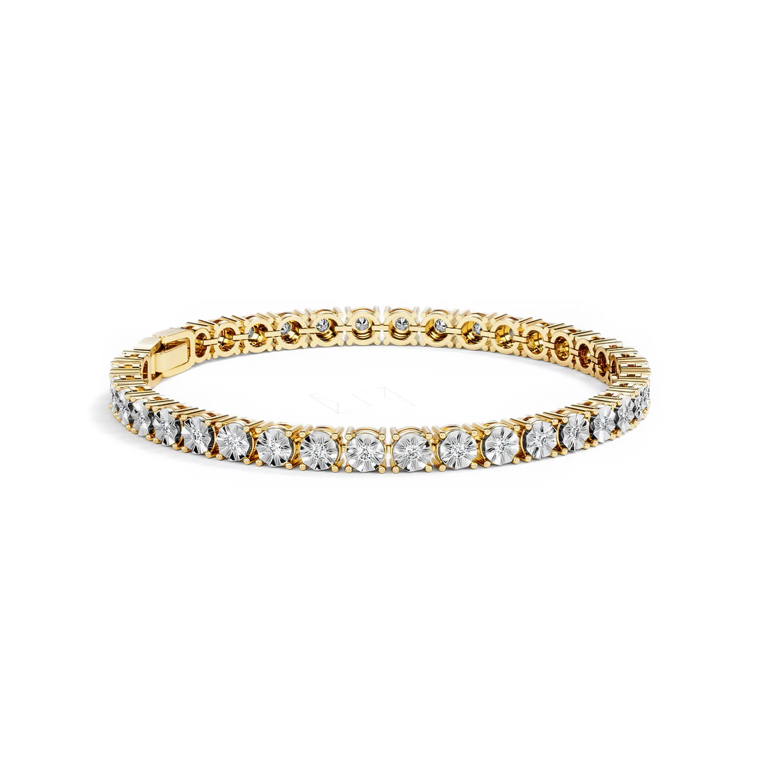 Mens Diamond 1.00ct Tennis Bracelet in 18k Gold Vermeil - Image 25