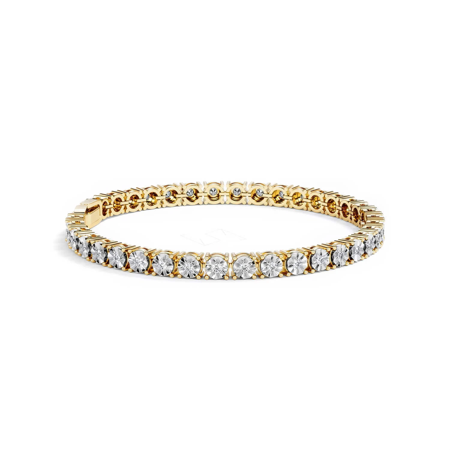 Mens Diamond 1.00ct Tennis Bracelet in 18k Gold Vermeil - Image 27
