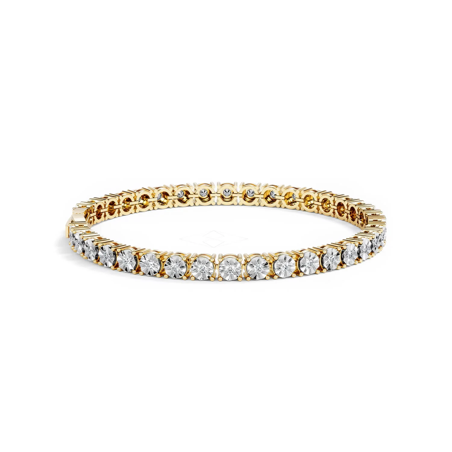 Mens Diamond 1.00ct Tennis Bracelet in 18k Gold Vermeil - Image 30