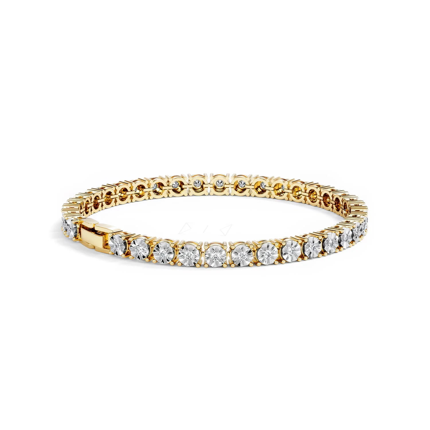 Mens Diamond 1.00ct Tennis Bracelet in 18k Gold Vermeil - Image 38
