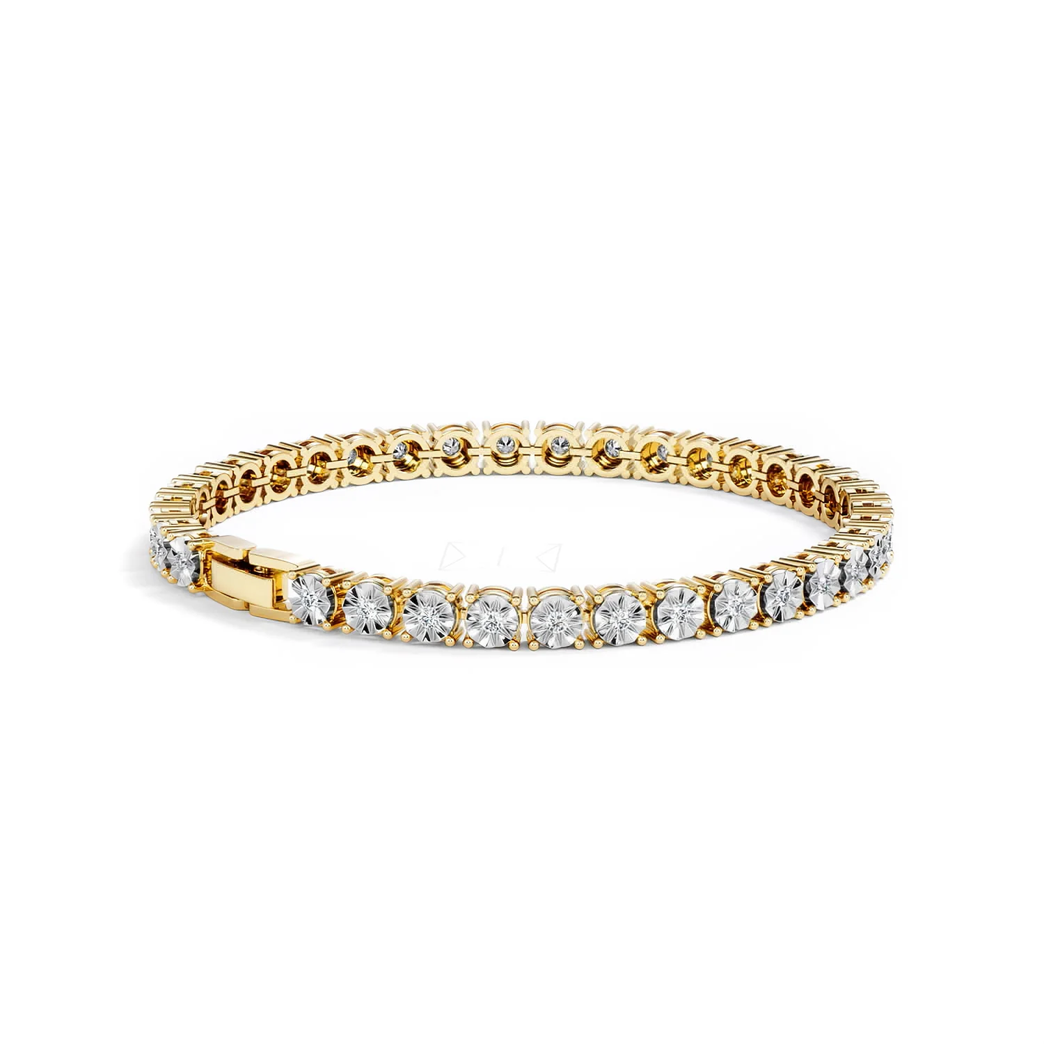Mens Diamond 1.00ct Tennis Bracelet in 18k Gold Vermeil - Image 39