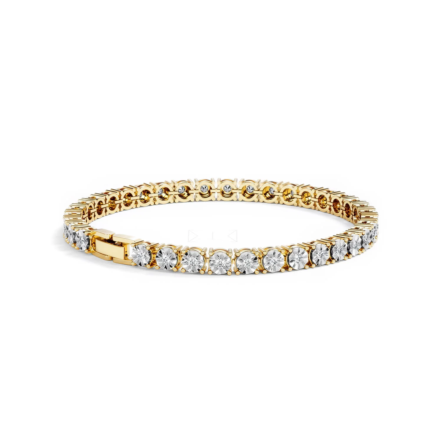 Mens Diamond 1.00ct Tennis Bracelet in 18k Gold Vermeil - Image 40