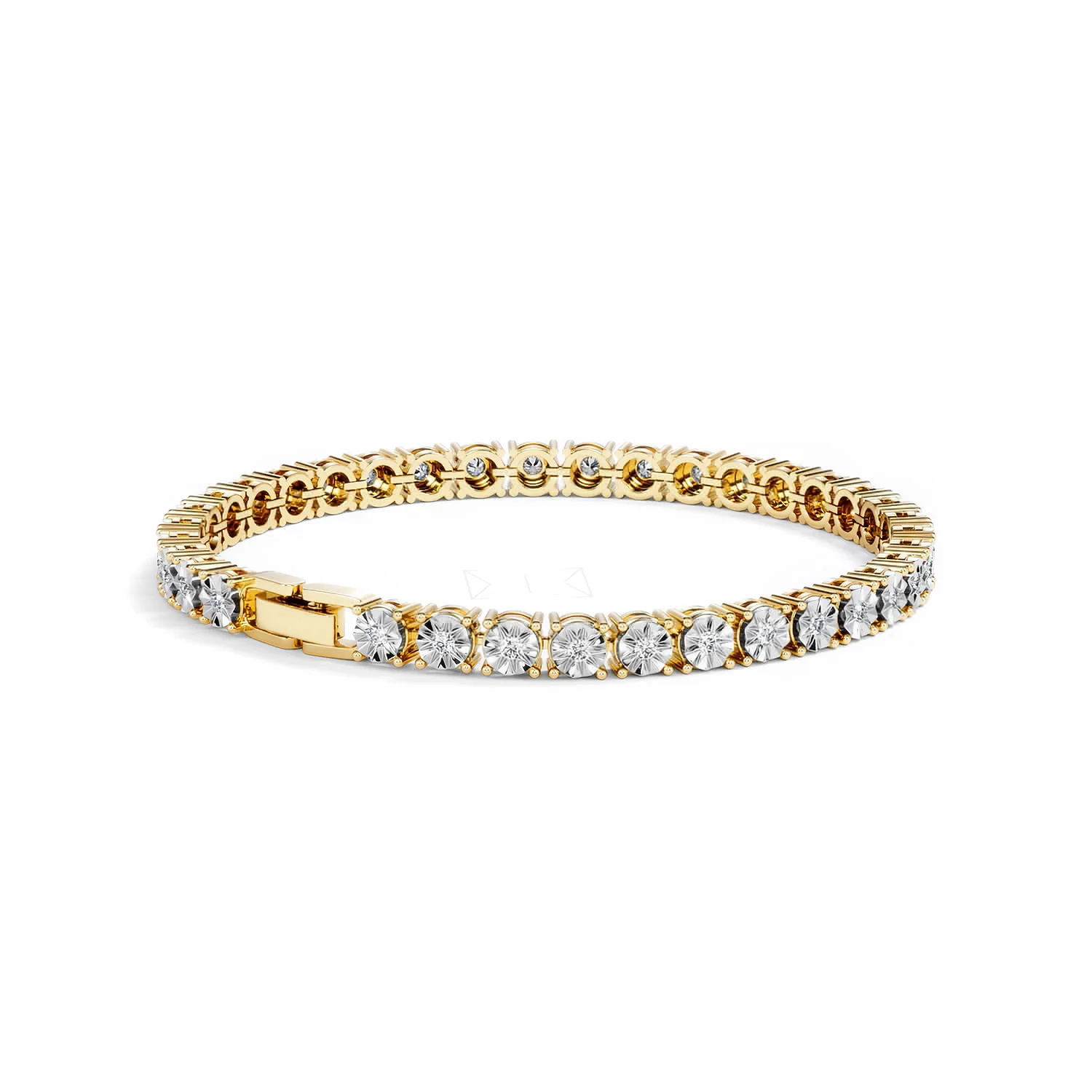Mens Diamond 1.00ct Tennis Bracelet in 18k Gold Vermeil - Image 41