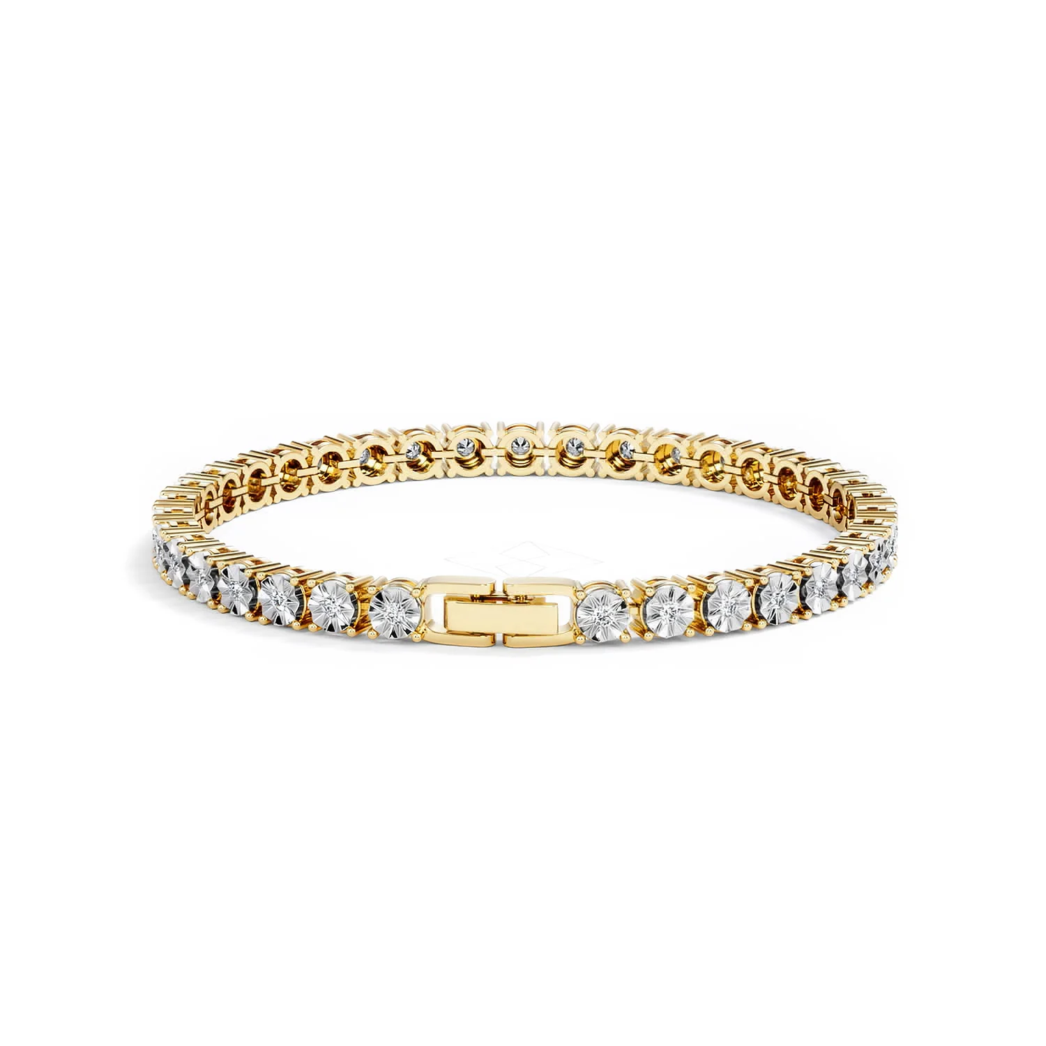Mens Diamond 1.00ct Tennis Bracelet in 18k Gold Vermeil - Image 49