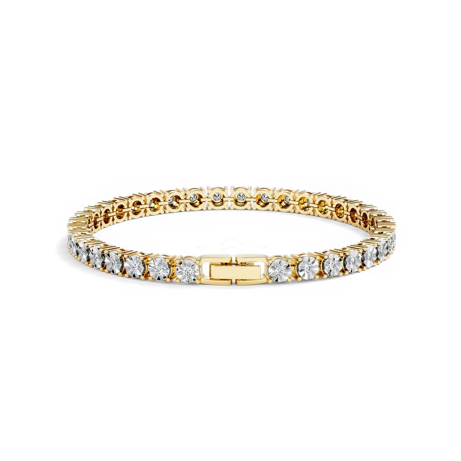 Mens Diamond 1.00ct Tennis Bracelet in 18k Gold Vermeil - Image 50