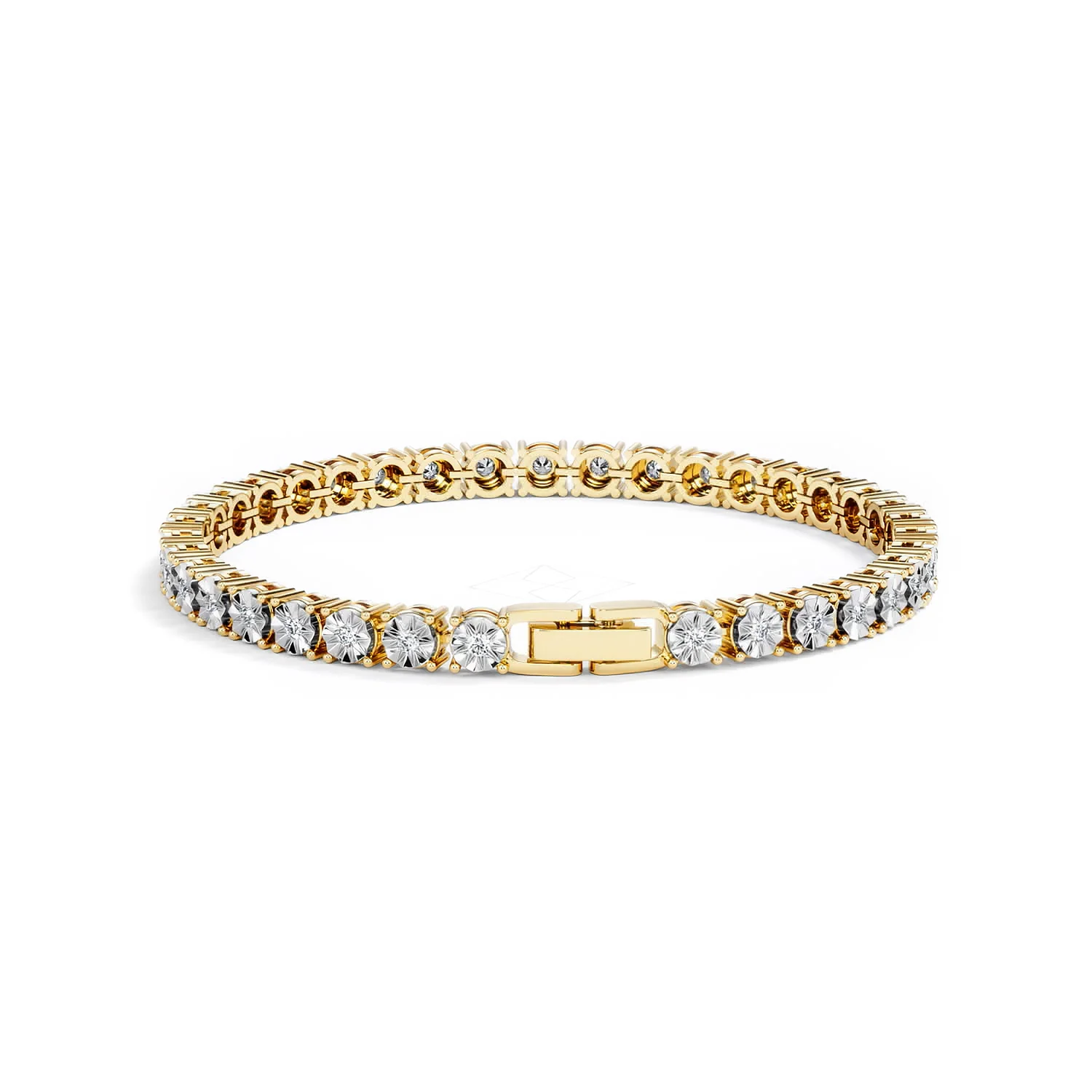 Mens Diamond 1.00ct Tennis Bracelet in 18k Gold Vermeil - Image 51