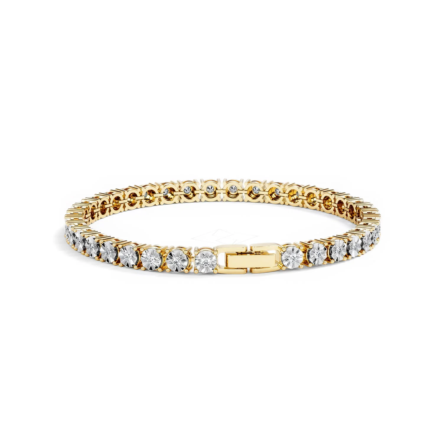 Mens Diamond 1.00ct Tennis Bracelet in 18k Gold Vermeil - Image 52