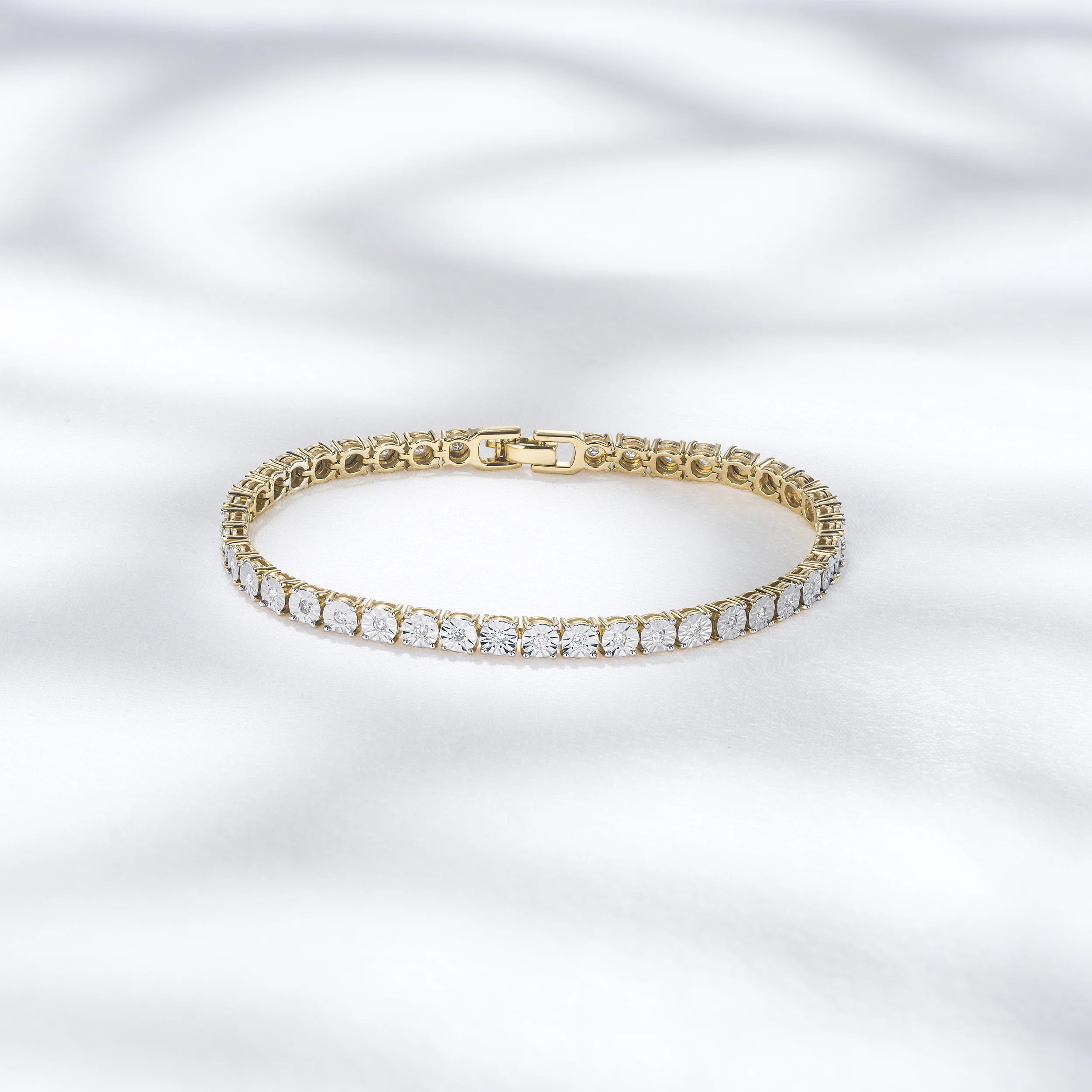 Mens Diamond 1.00ct Tennis Bracelet in 18k Gold Vermeil - Image 6
