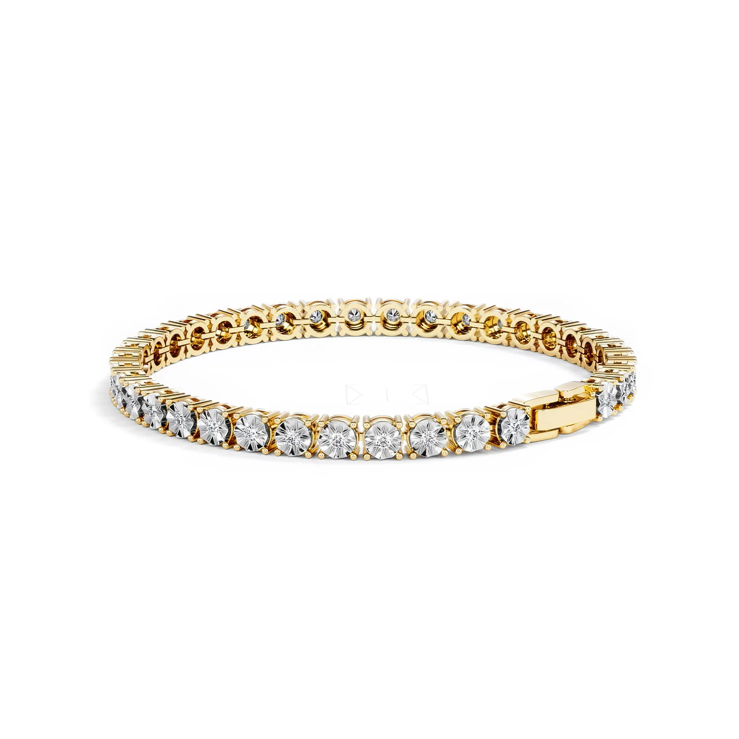 Mens Diamond 1.00ct Tennis Bracelet in 18k Gold Vermeil - Image 60