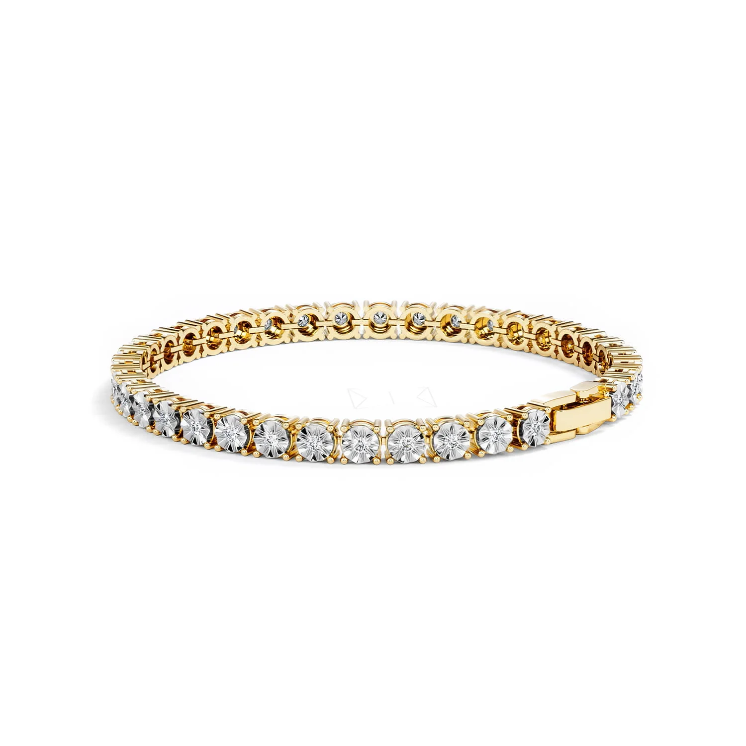 Mens Diamond 1.00ct Tennis Bracelet in 18k Gold Vermeil - Image 61