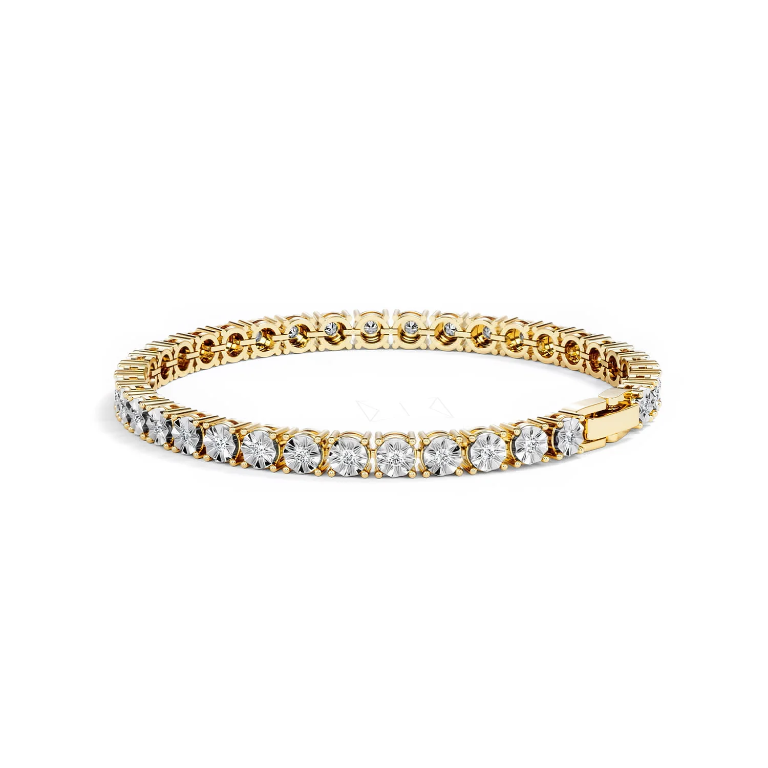 Mens Diamond 1.00ct Tennis Bracelet in 18k Gold Vermeil - Image 62
