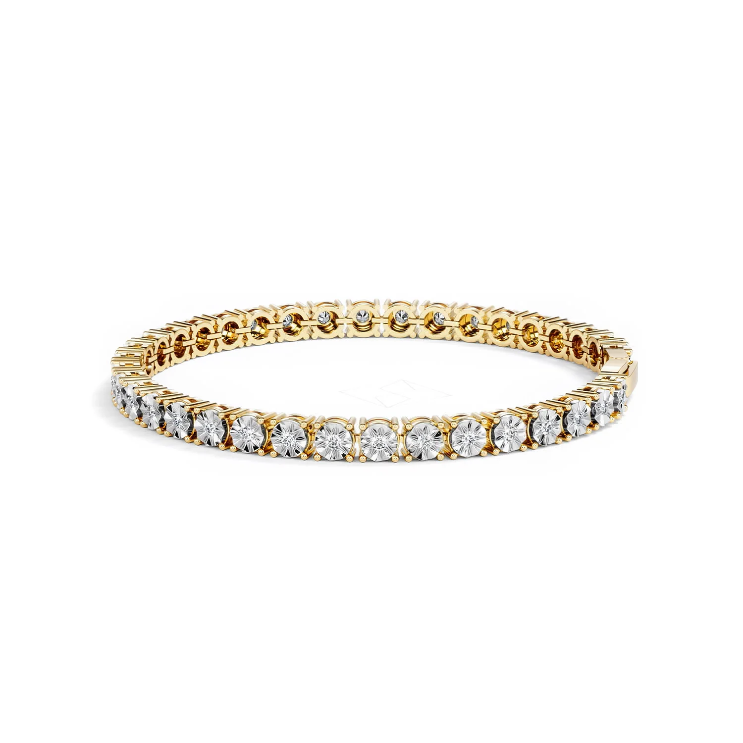 Mens Diamond 1.00ct Tennis Bracelet in 18k Gold Vermeil - Image 68