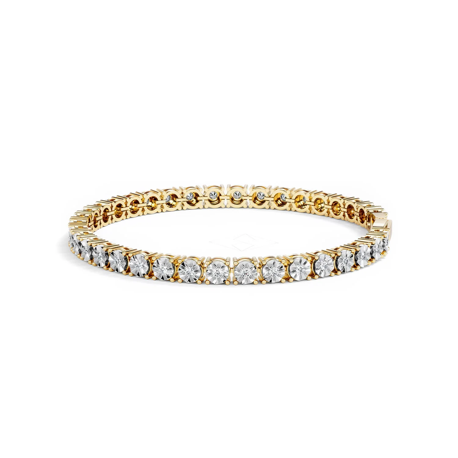 Mens Diamond 1.00ct Tennis Bracelet in 18k Gold Vermeil - Image 69